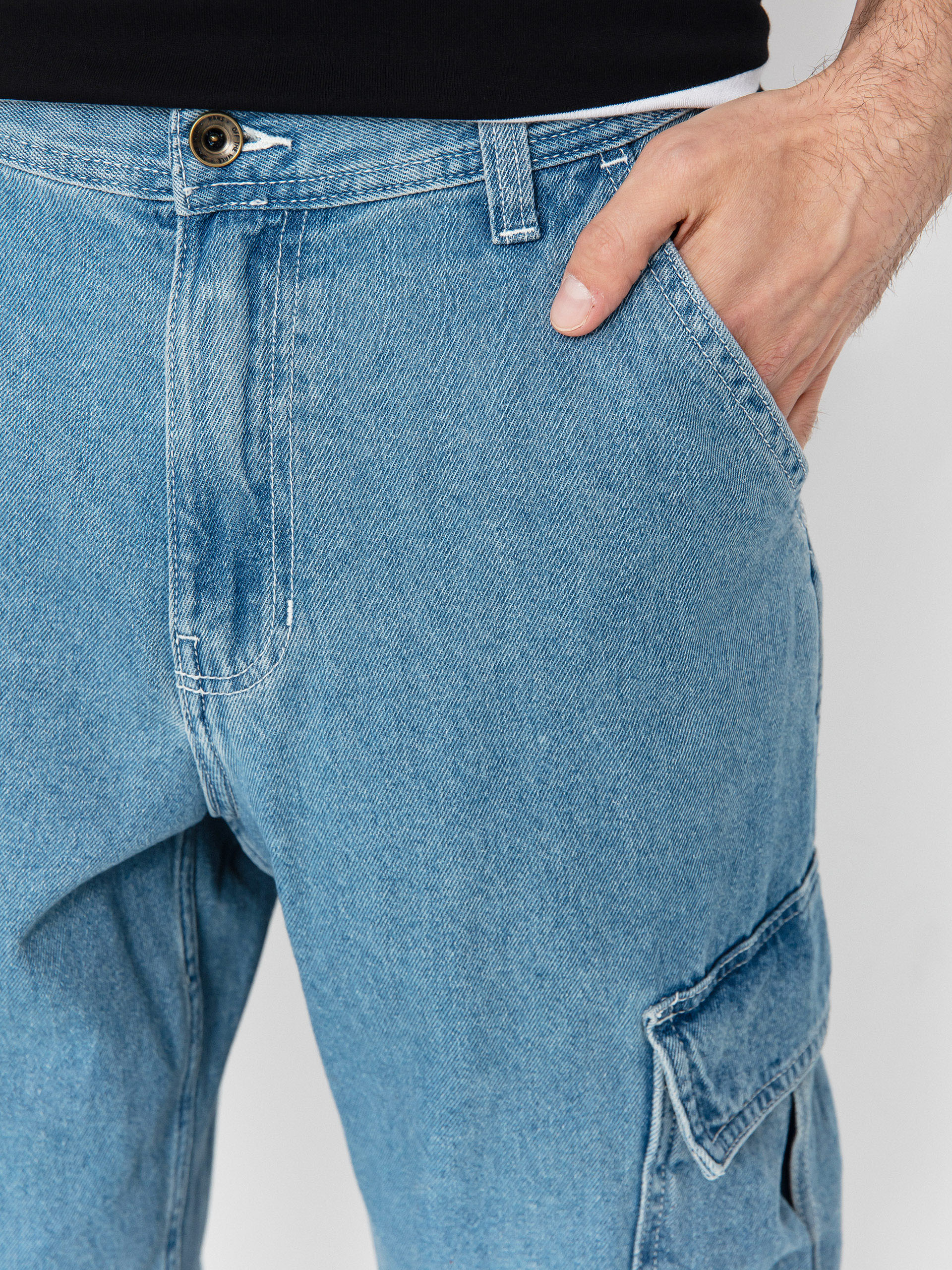 Spodnie Vans Service Cargo Loose Denim (stonewash/blue)