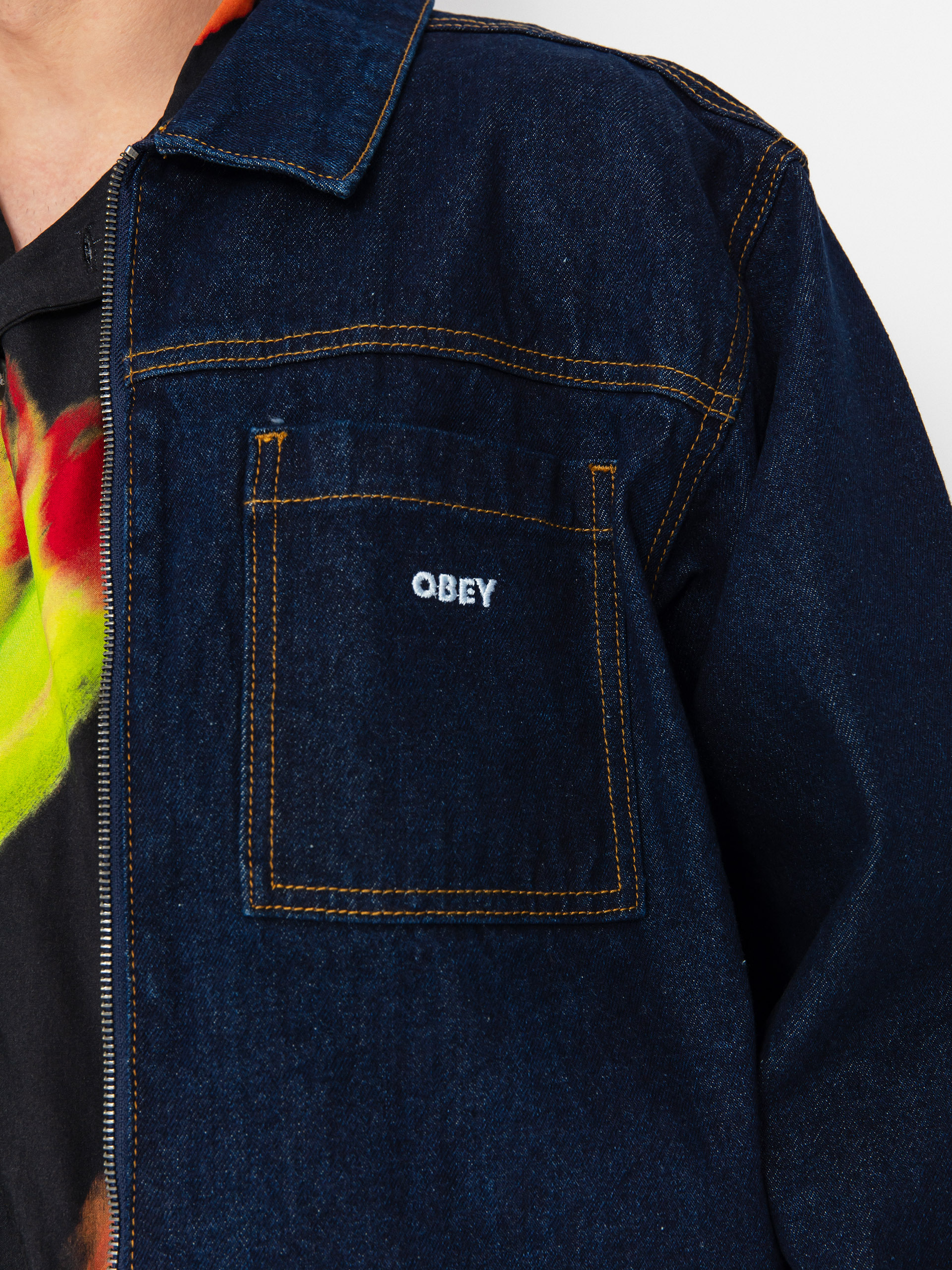 Kurtka OBEY Icon Hardwork (rinse indigo)