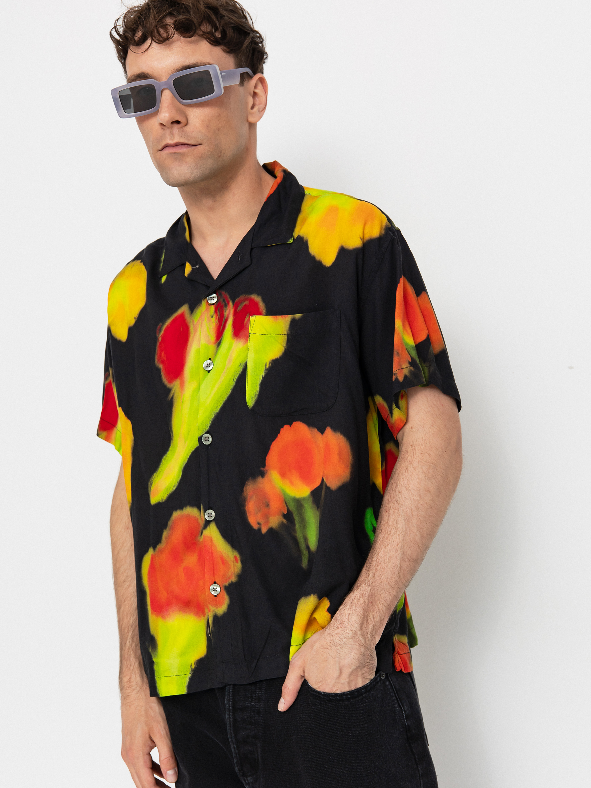 Koszula OBEY Kinney (black multi)