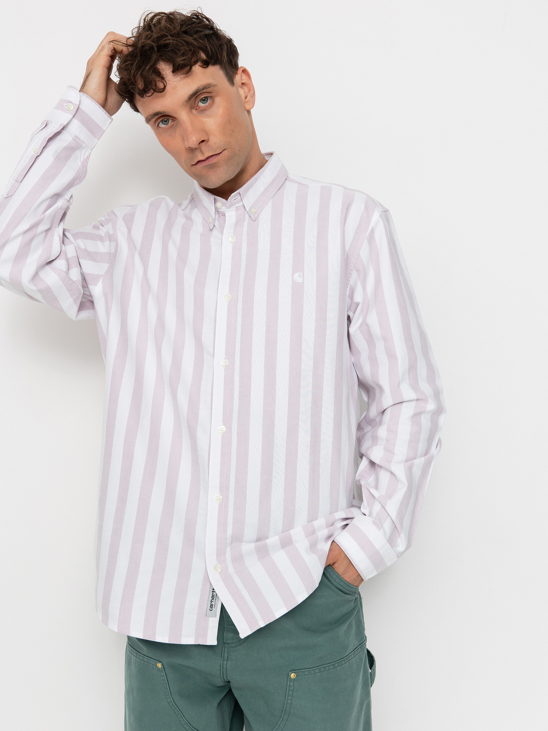 Koszula Carhartt WIP Dillion (dillion stripe/hortensia/white)