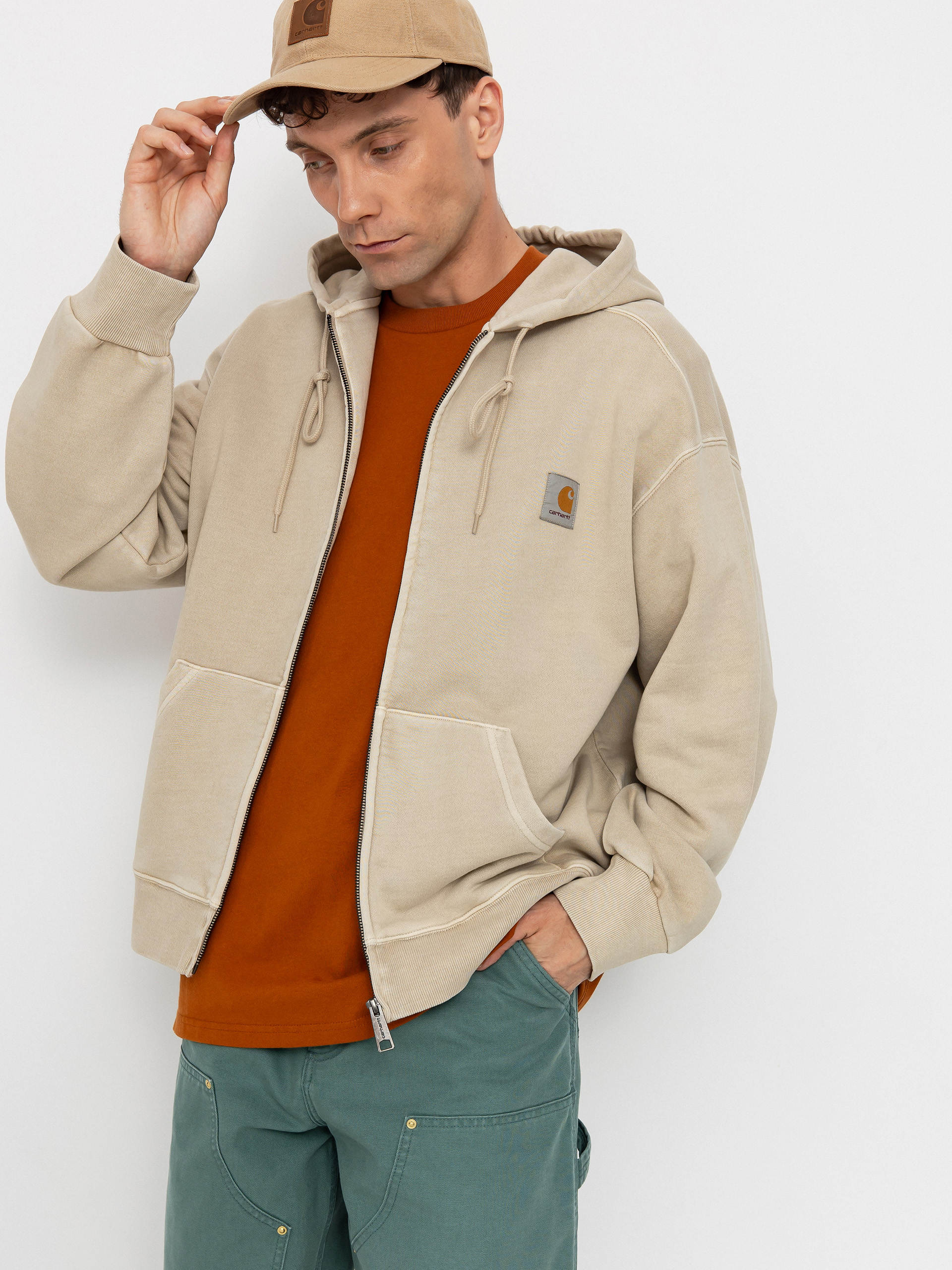 Bluza z kapturem Carhartt WIP Nelson ZHD (fleur de sel)