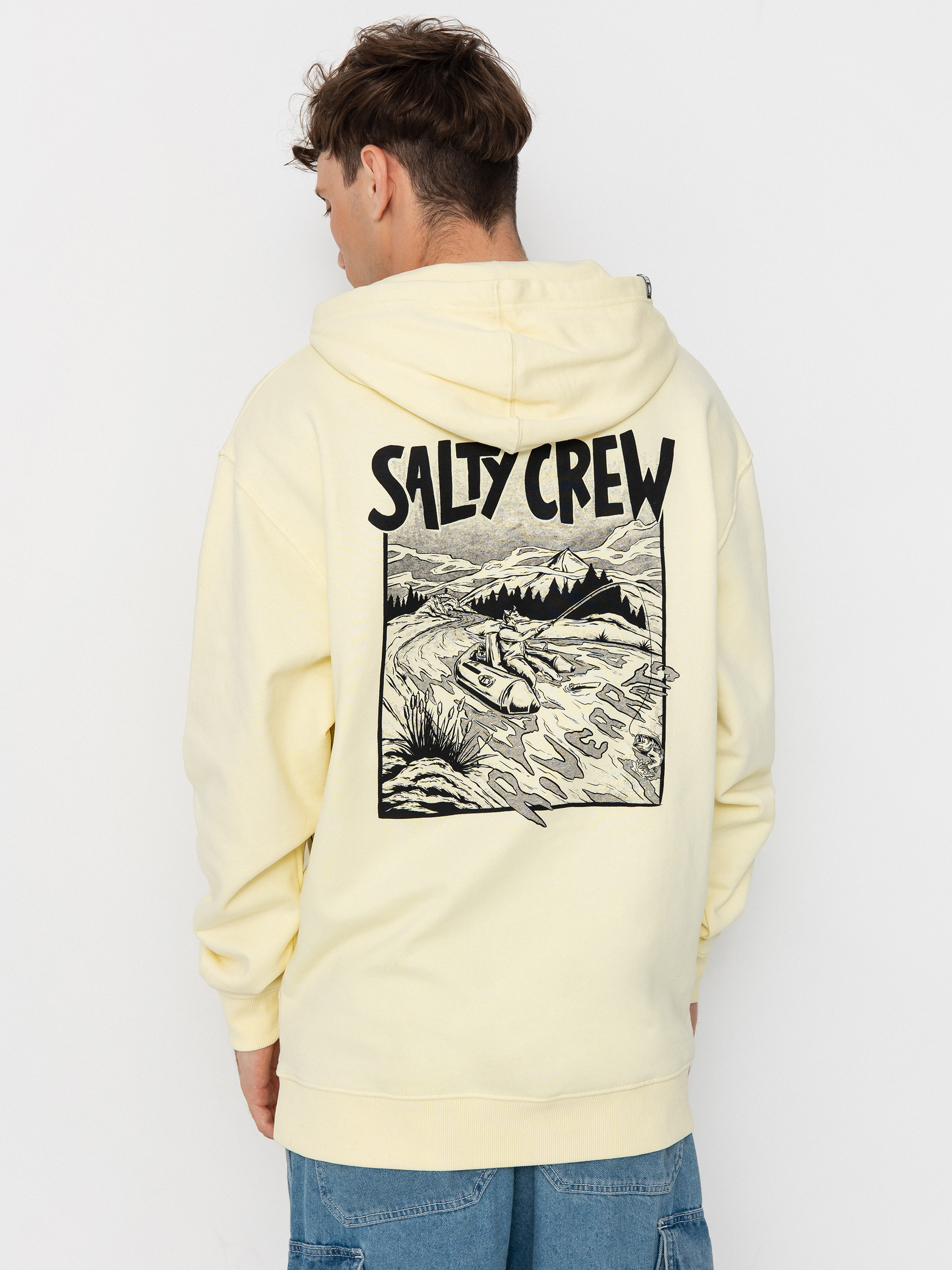 Bluza z kapturem Salty Crew River Rats HD (transparent yellow)