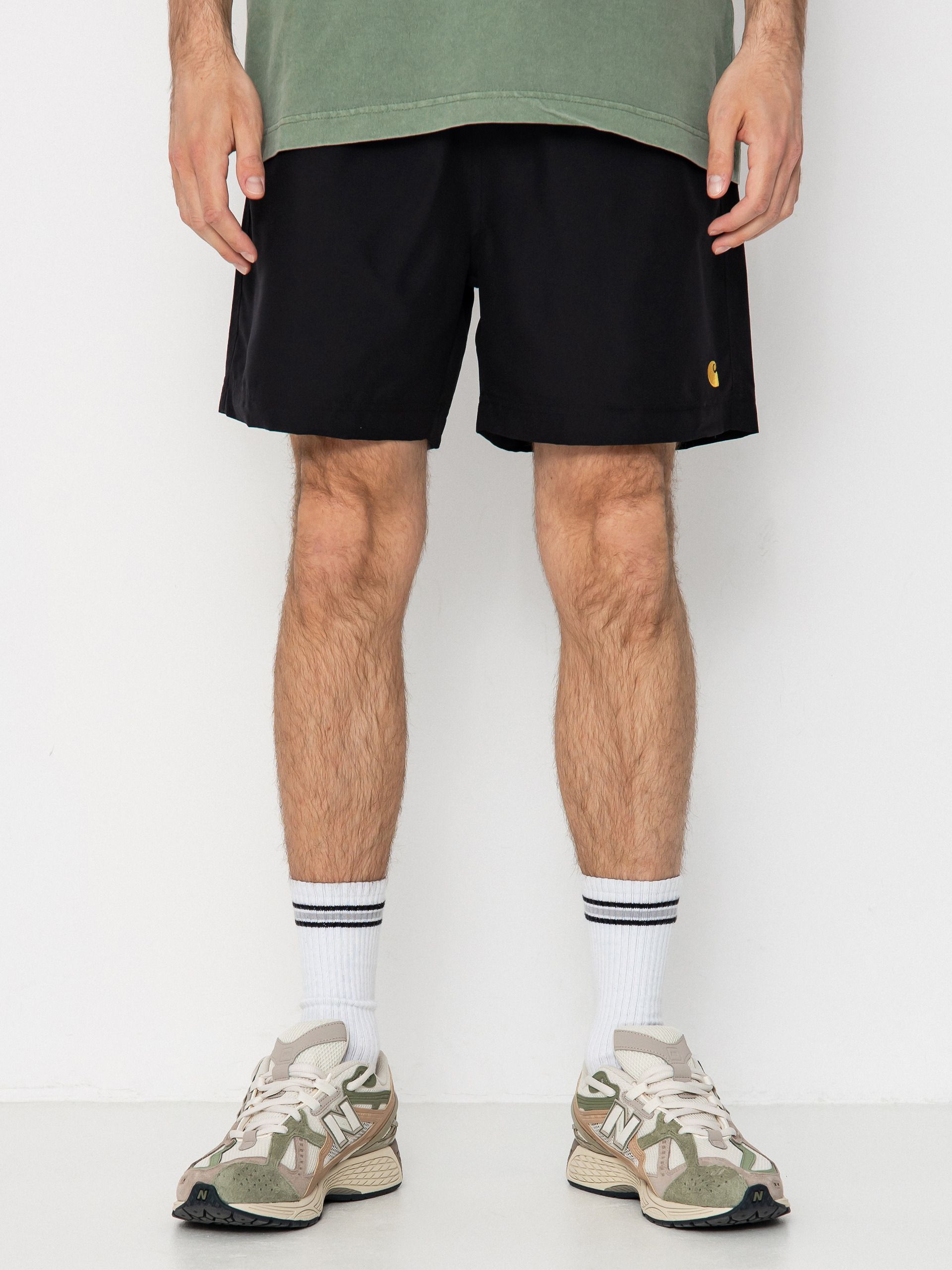 Szorty Carhartt WIP Chase Swim (black/gold)