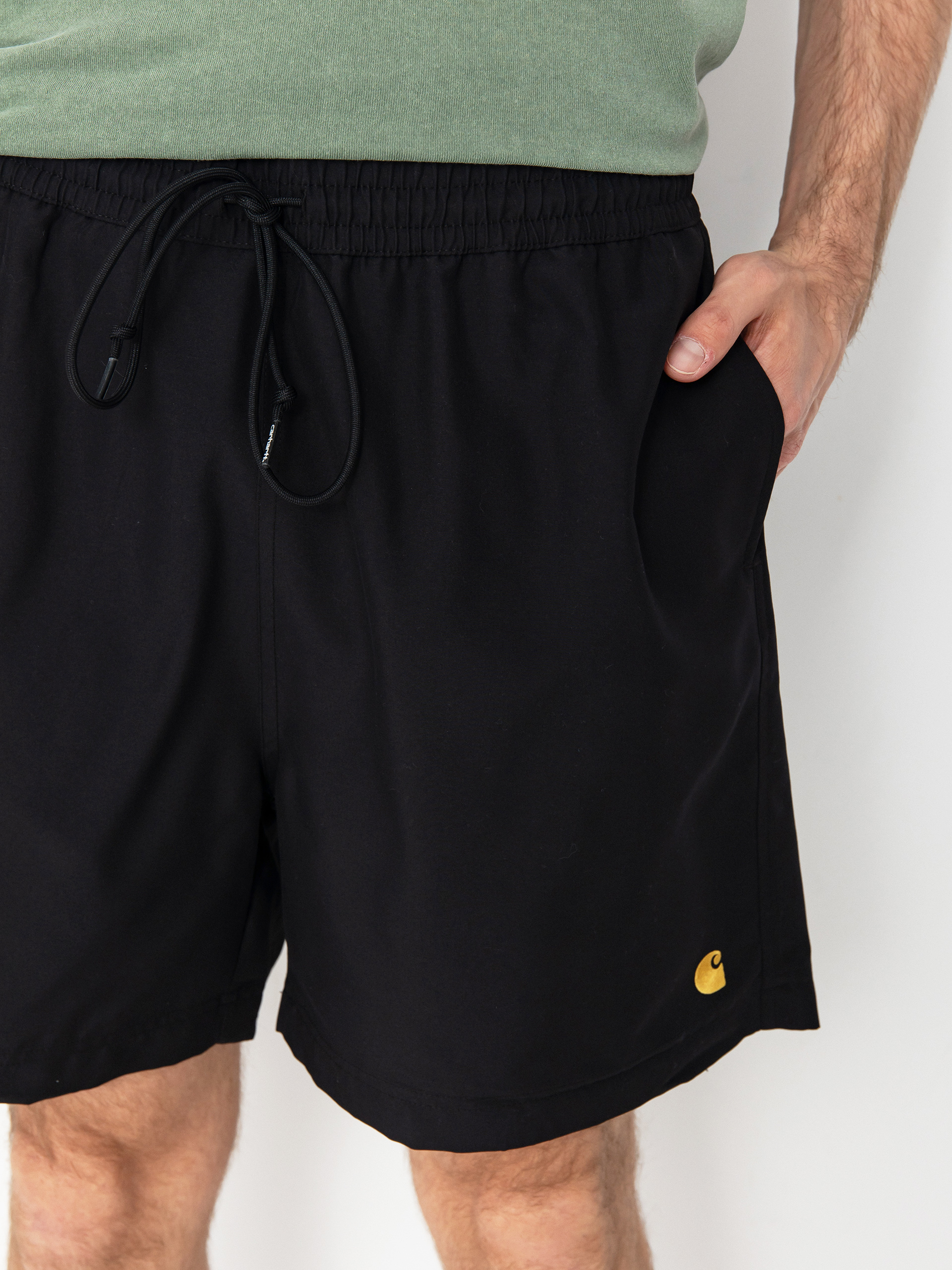Szorty Carhartt WIP Chase Swim (black/gold)