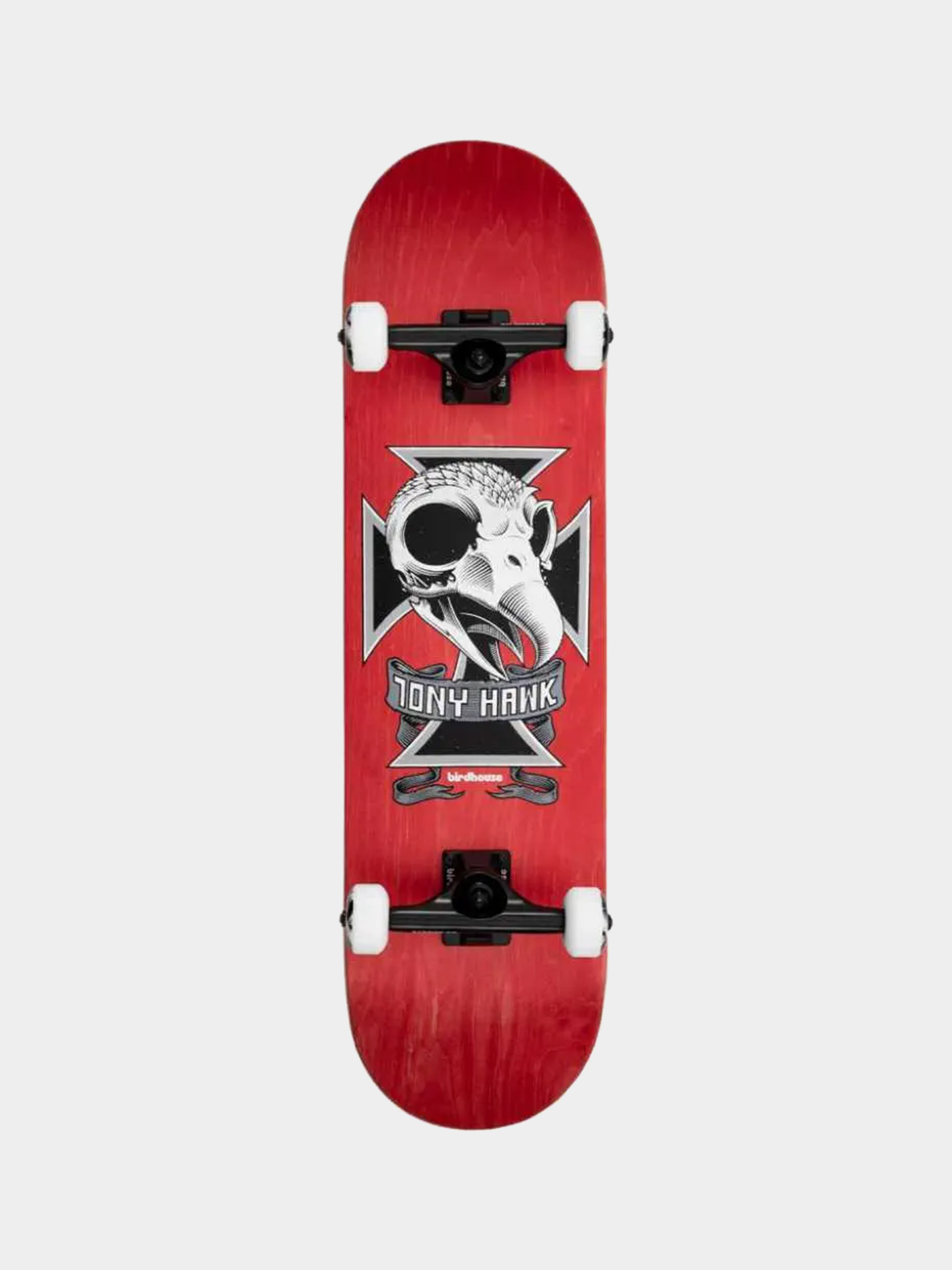 Deskorolka Birdhouse Hawk Skull 2 (red)