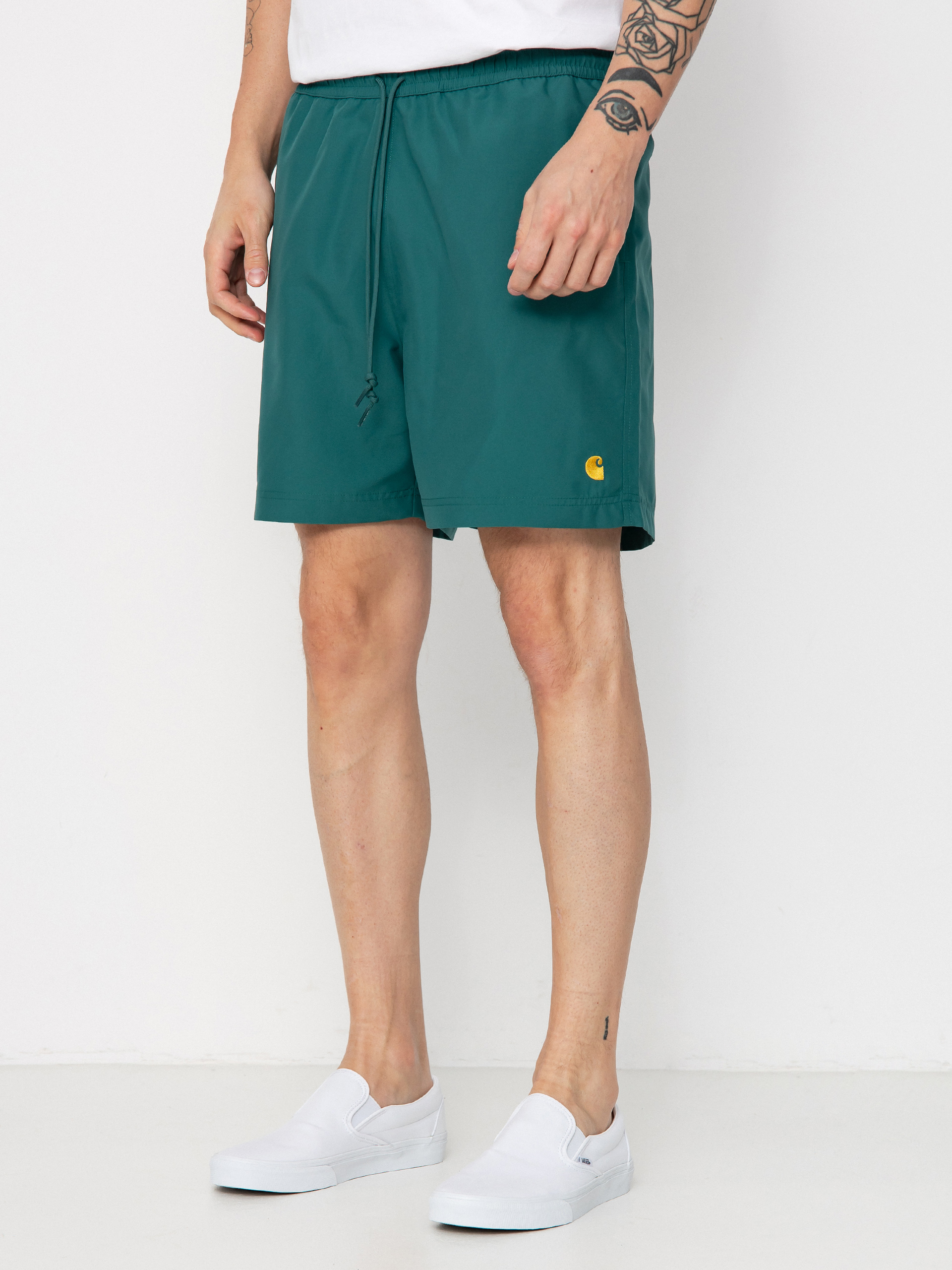 Szorty Carhartt WIP Chase Swim (rainforest/gold)