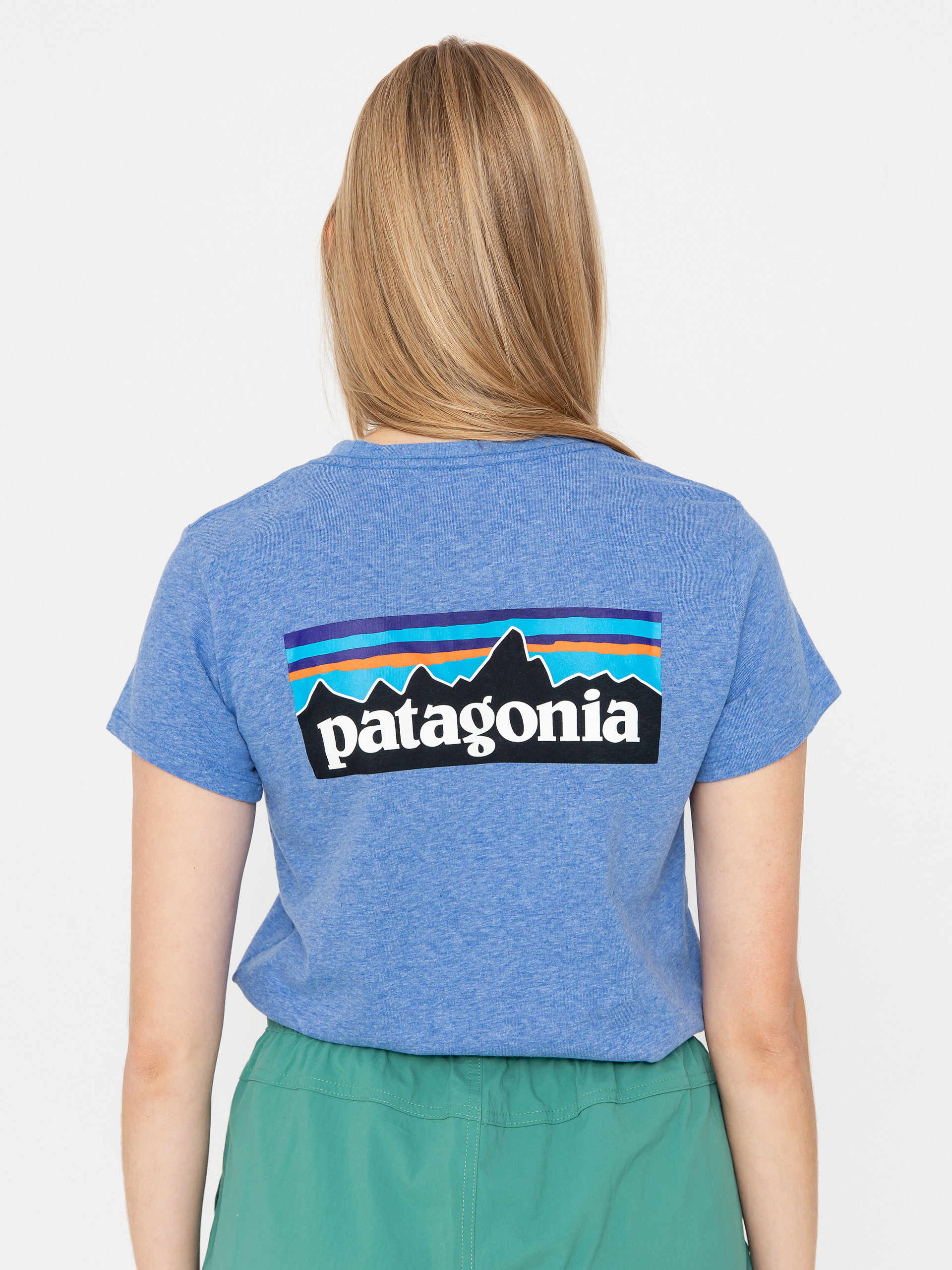 T-shirt Patagonia P 6 Logo Responsibili Wmn (abundant blue)