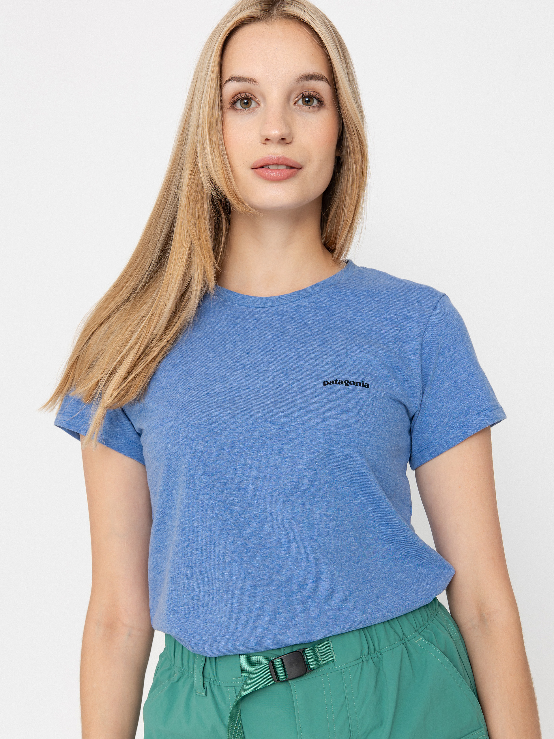 T-shirt Patagonia P 6 Logo Responsibili Wmn (abundant blue)
