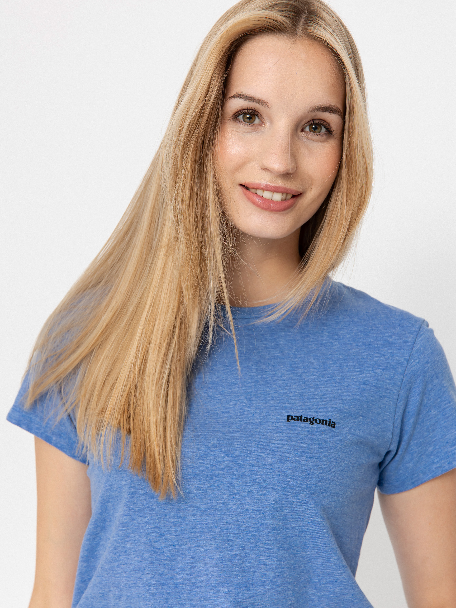 T-shirt Patagonia P 6 Logo Responsibili Wmn (abundant blue)