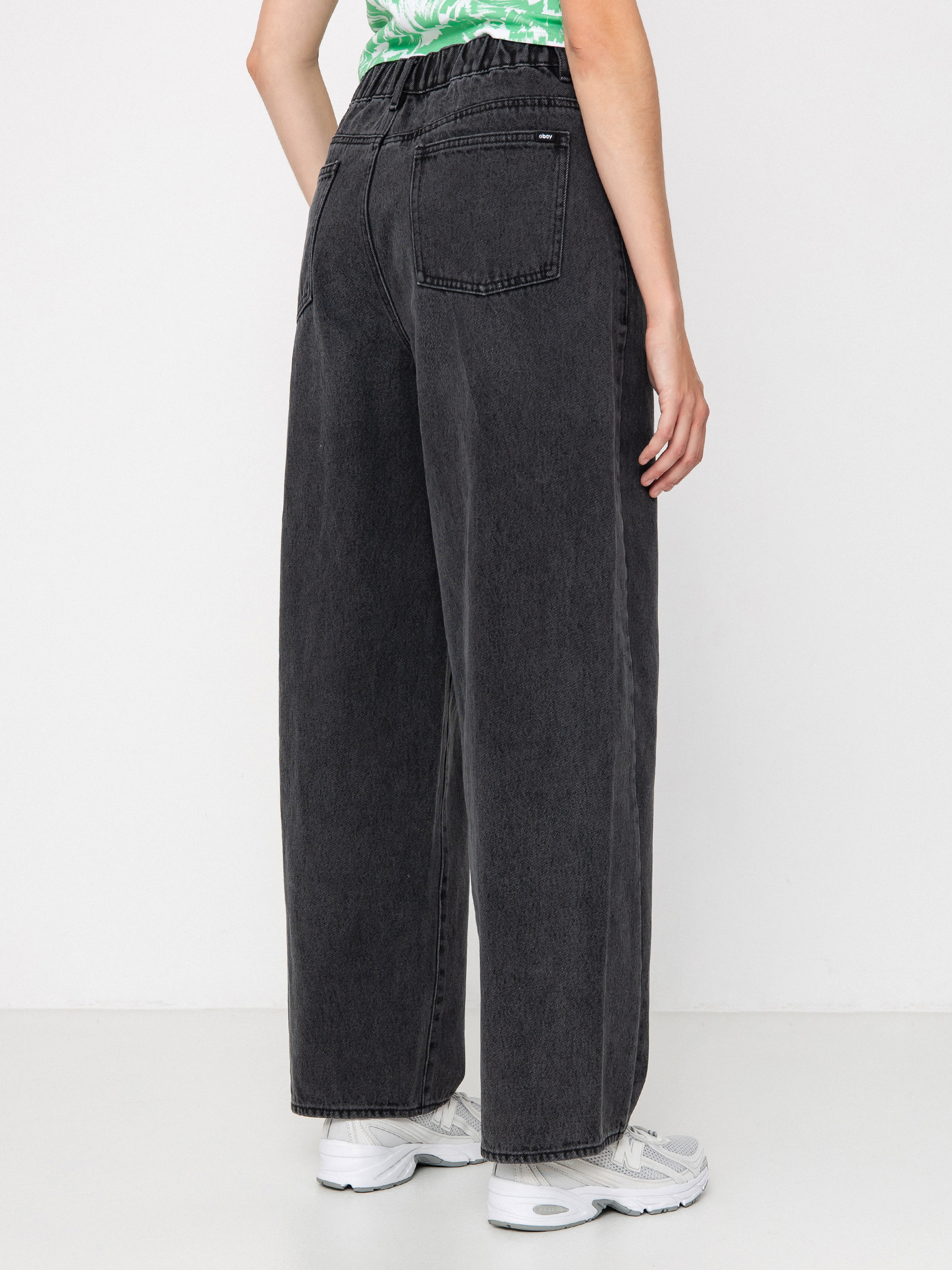 Spodnie OBEY Leah III Baggy Denim Wmn (black ash)