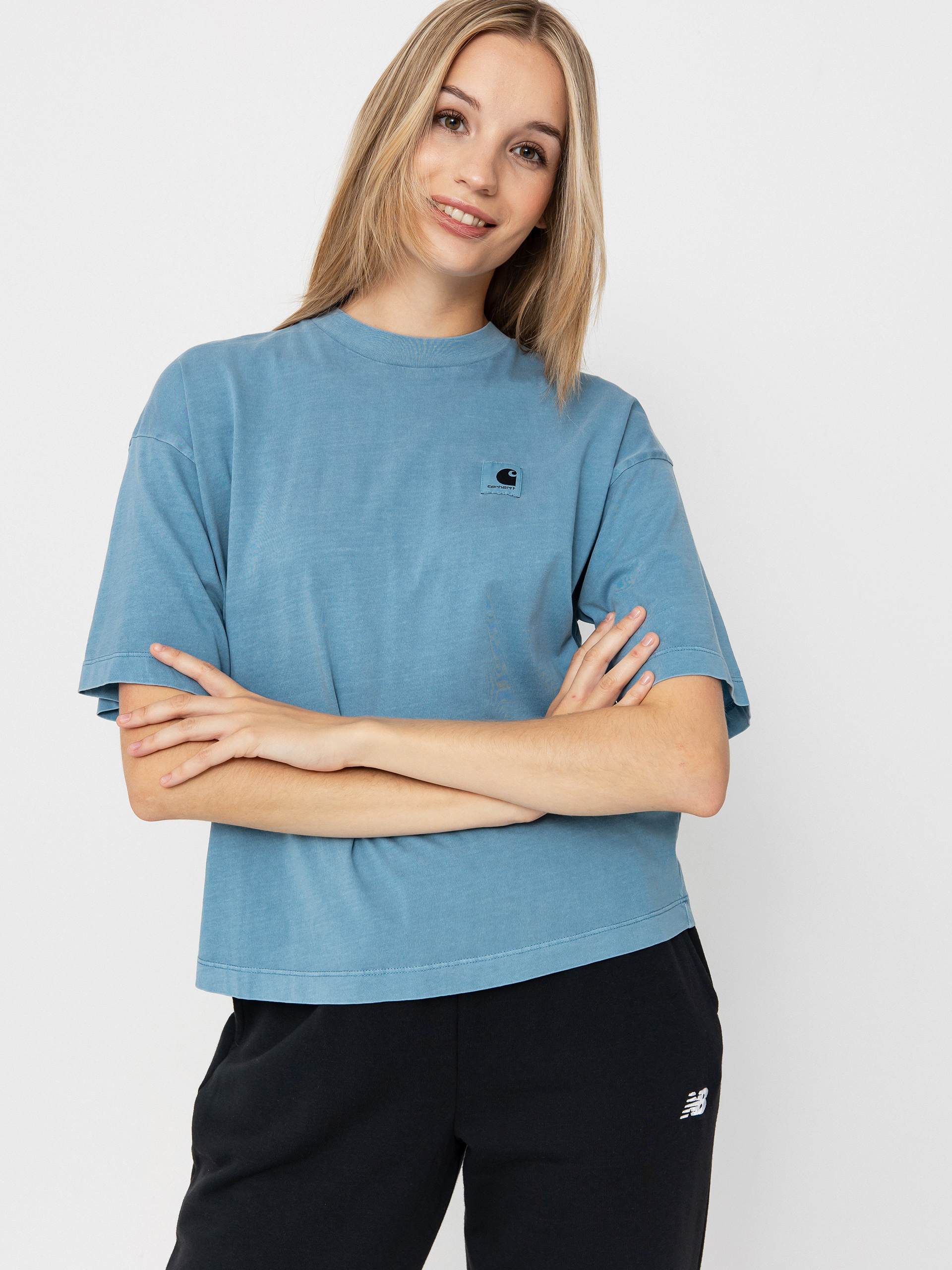 T-shirt Carhartt WIP Nelson Wmn (clay blue)