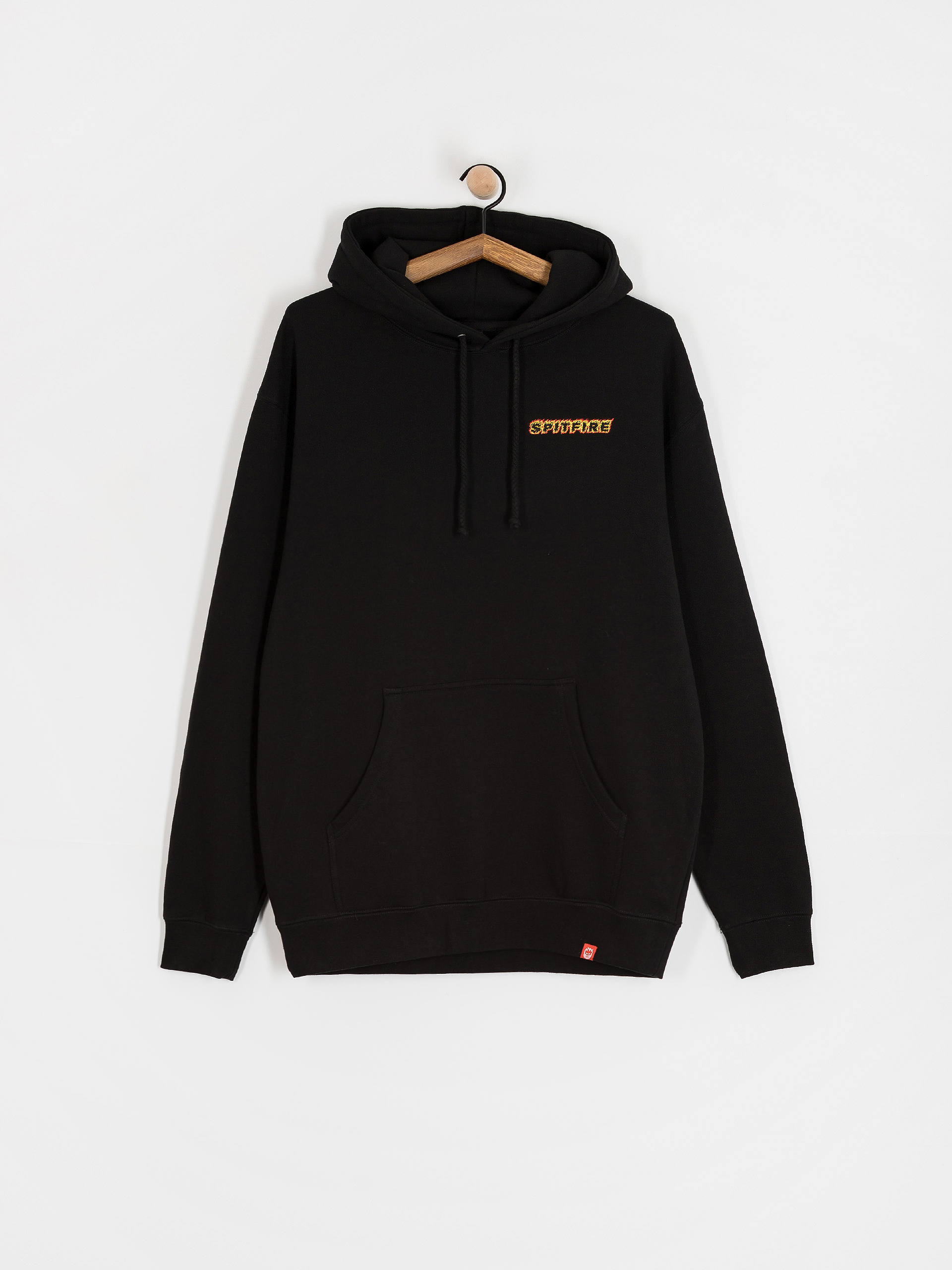Bluza z kapturem Spitfire Og Classic Flame HD (black w/red&yellow prints)
