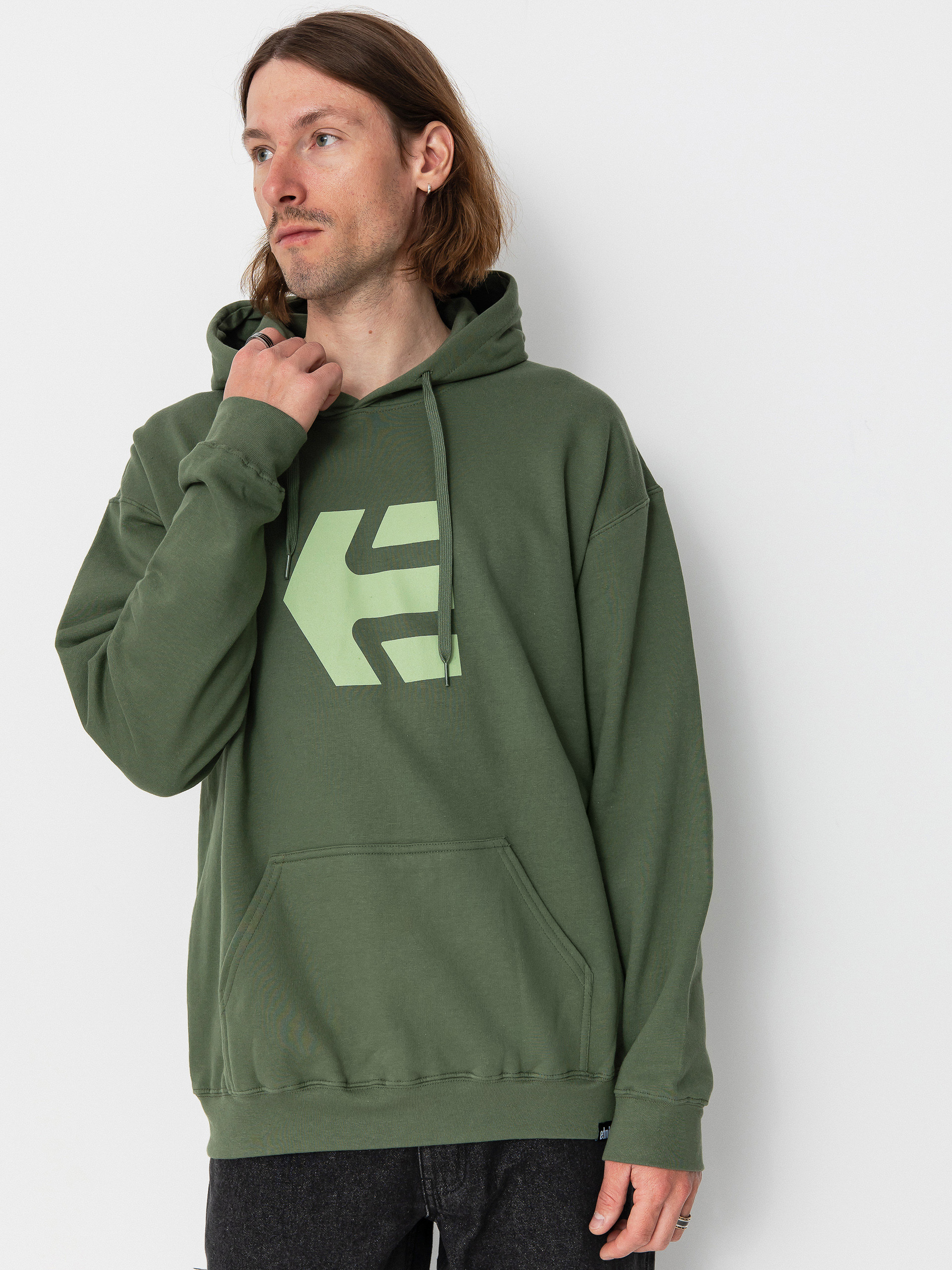 Bluza z kapturem Etnies Classic Icon HD (olive)
