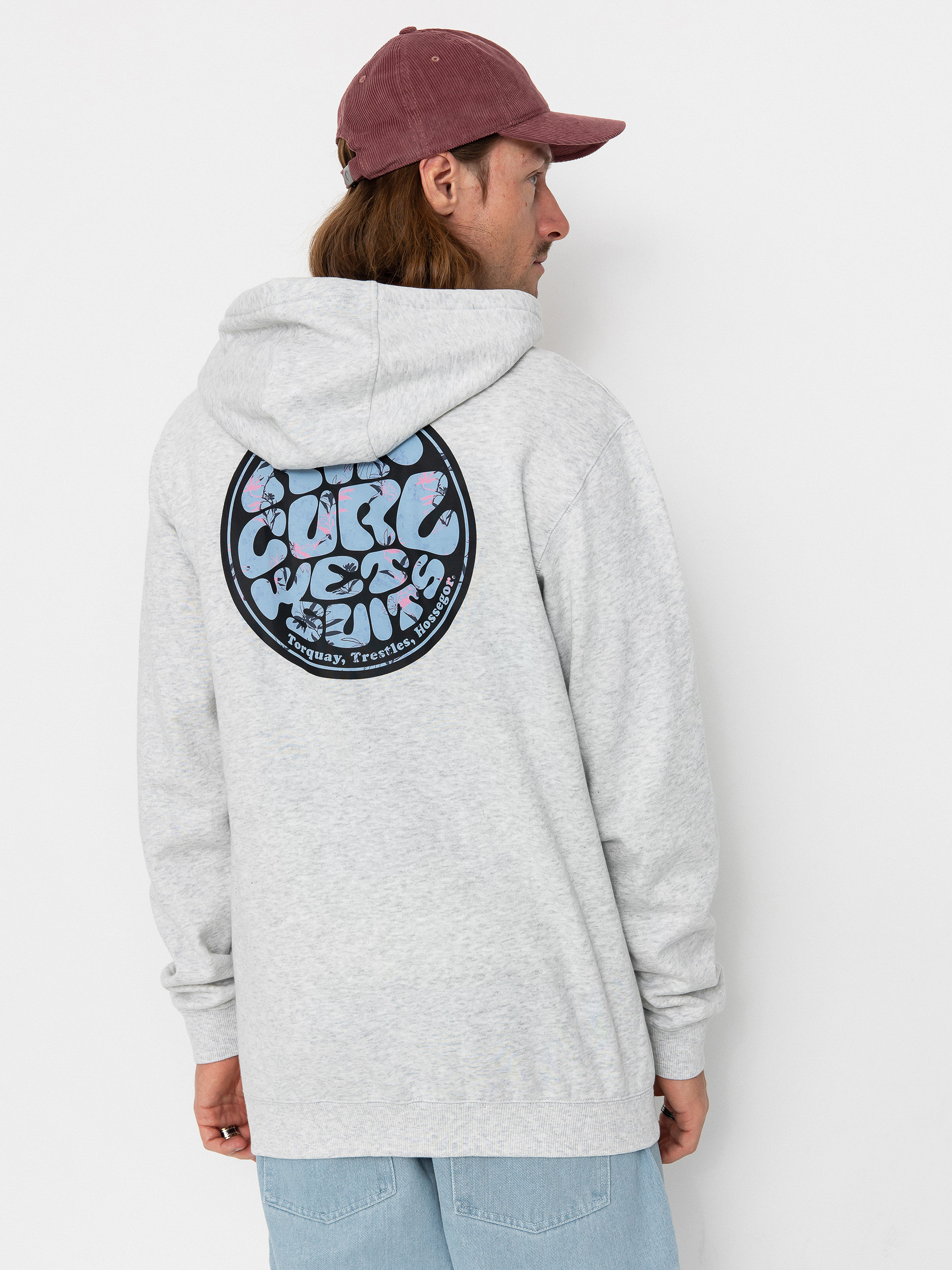 Bluza z kapturem Rip Curl Wettie Passage Icon ZHD (grey heather)