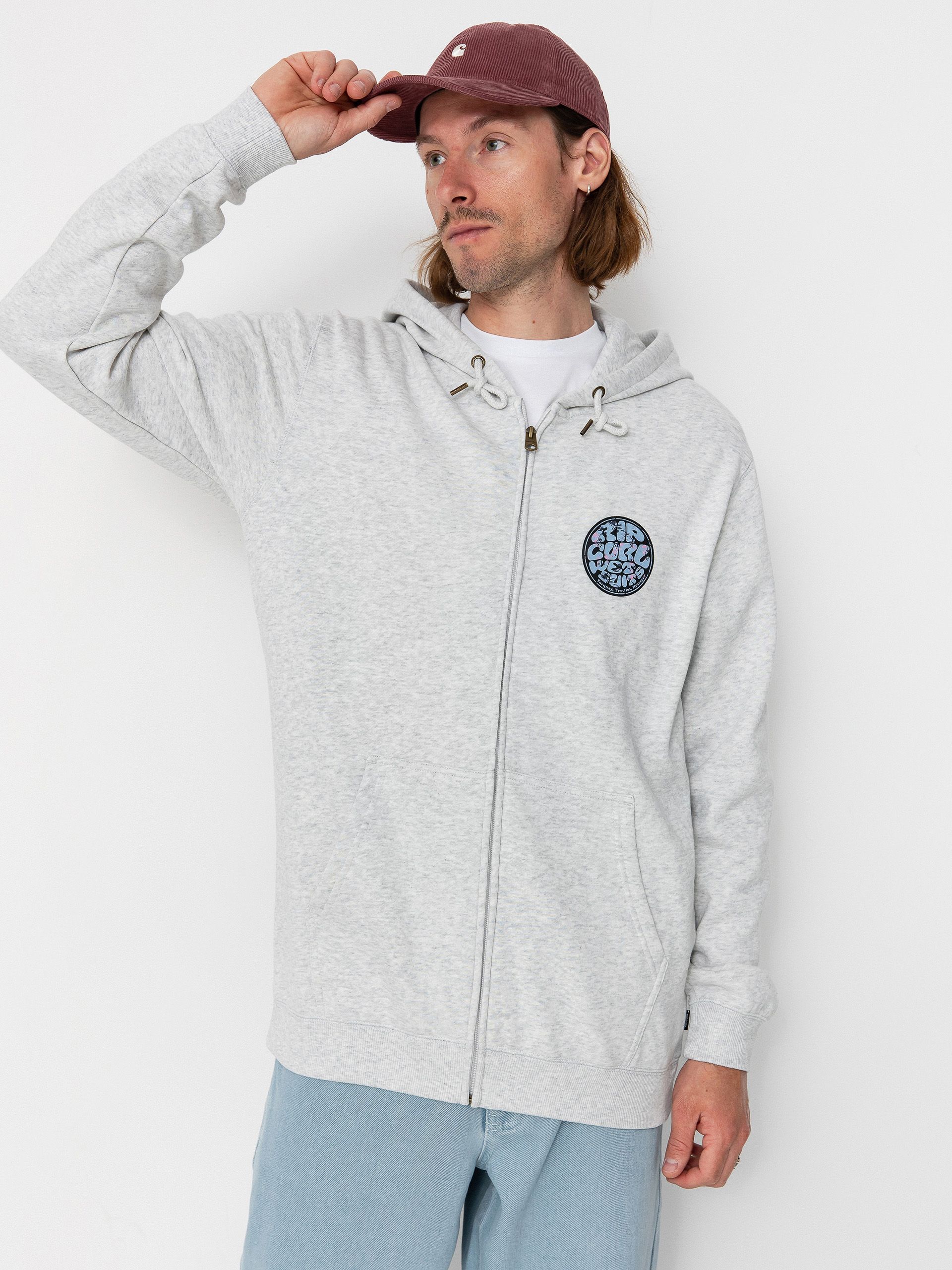 Bluza z kapturem Rip Curl Wettie Passage Icon ZHD (grey heather)