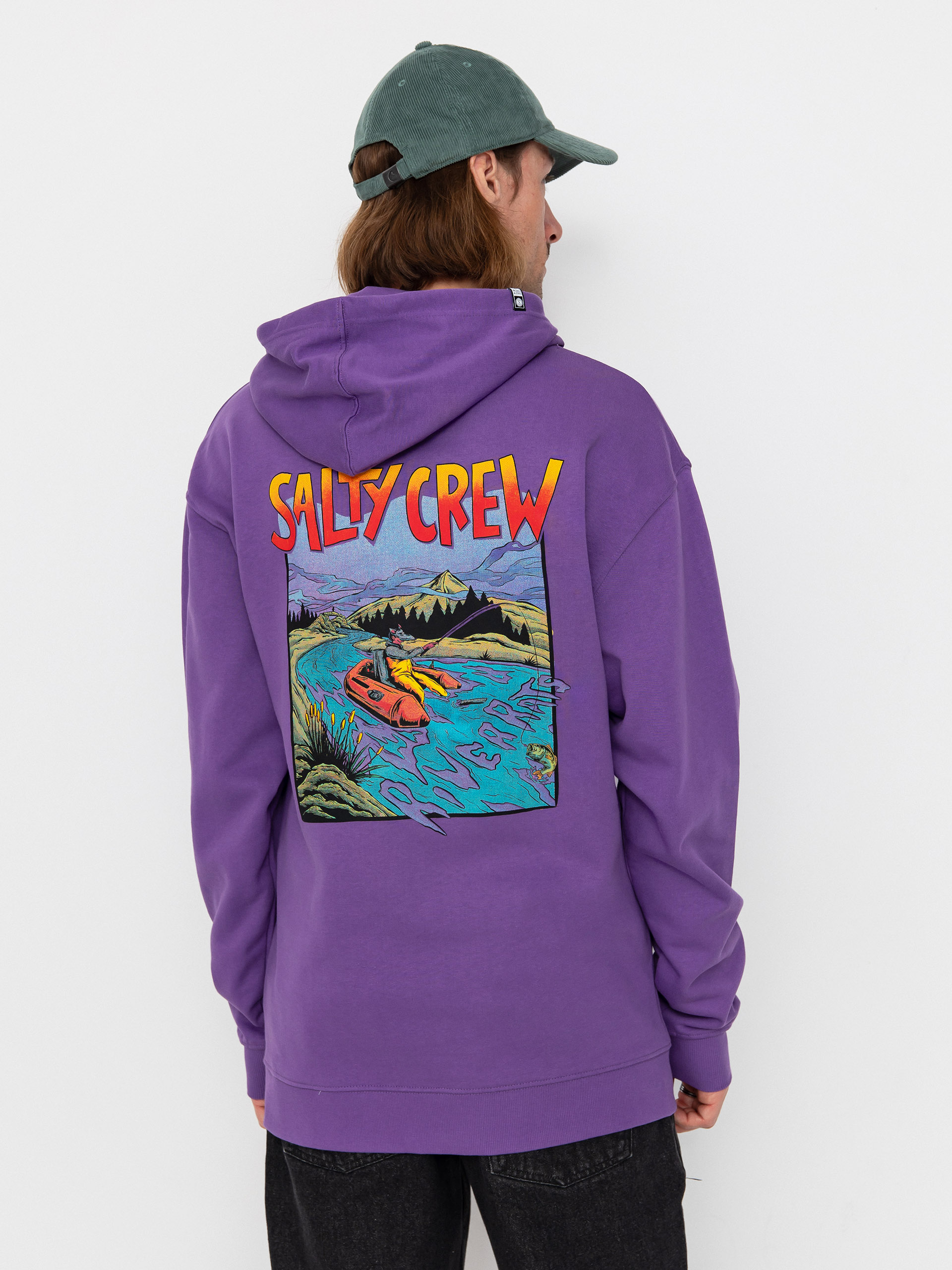 Bluza z kapturem Salty Crew River Rats HD (purple heart)