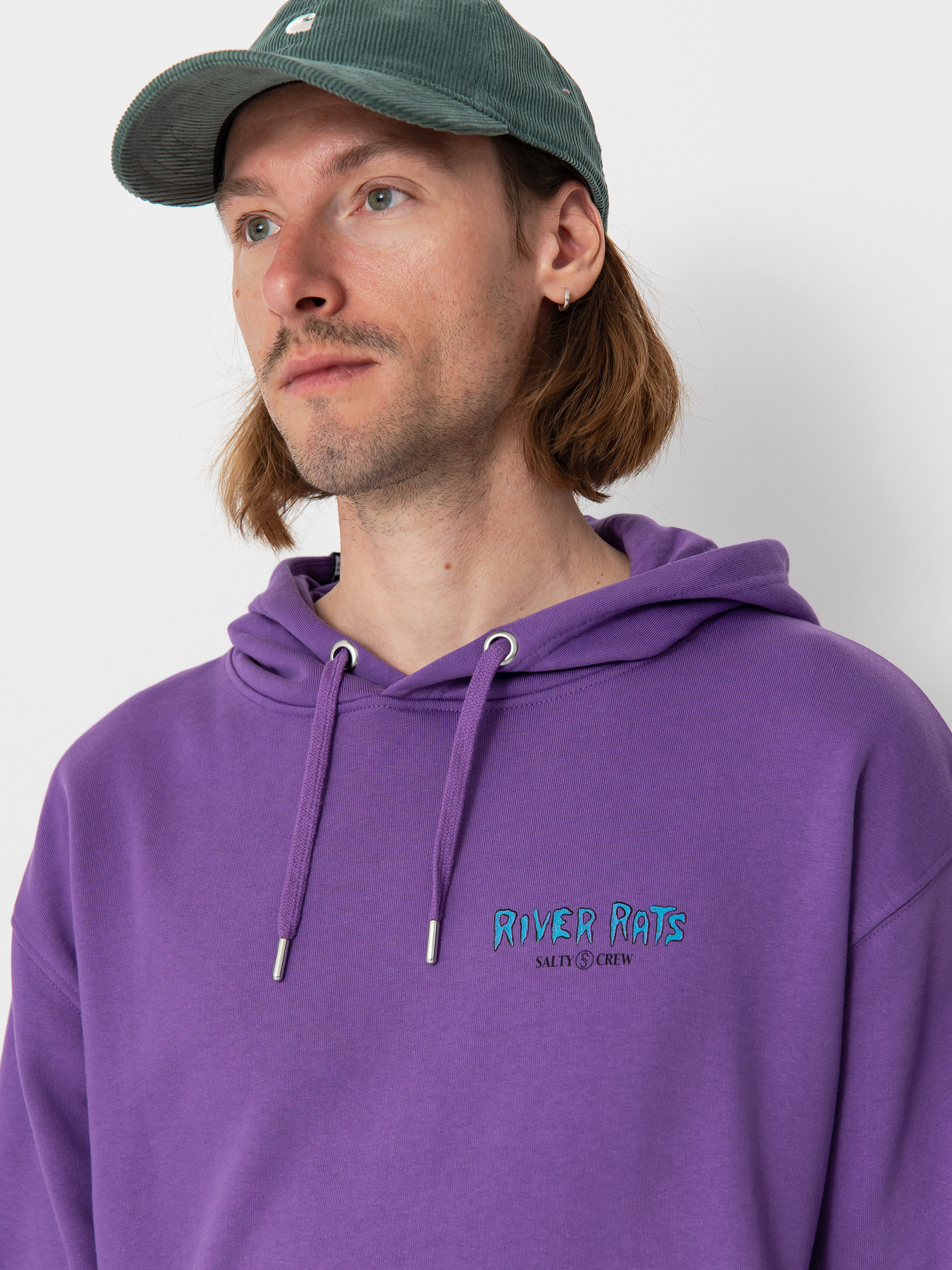 Bluza z kapturem Salty Crew River Rats HD (purple heart)