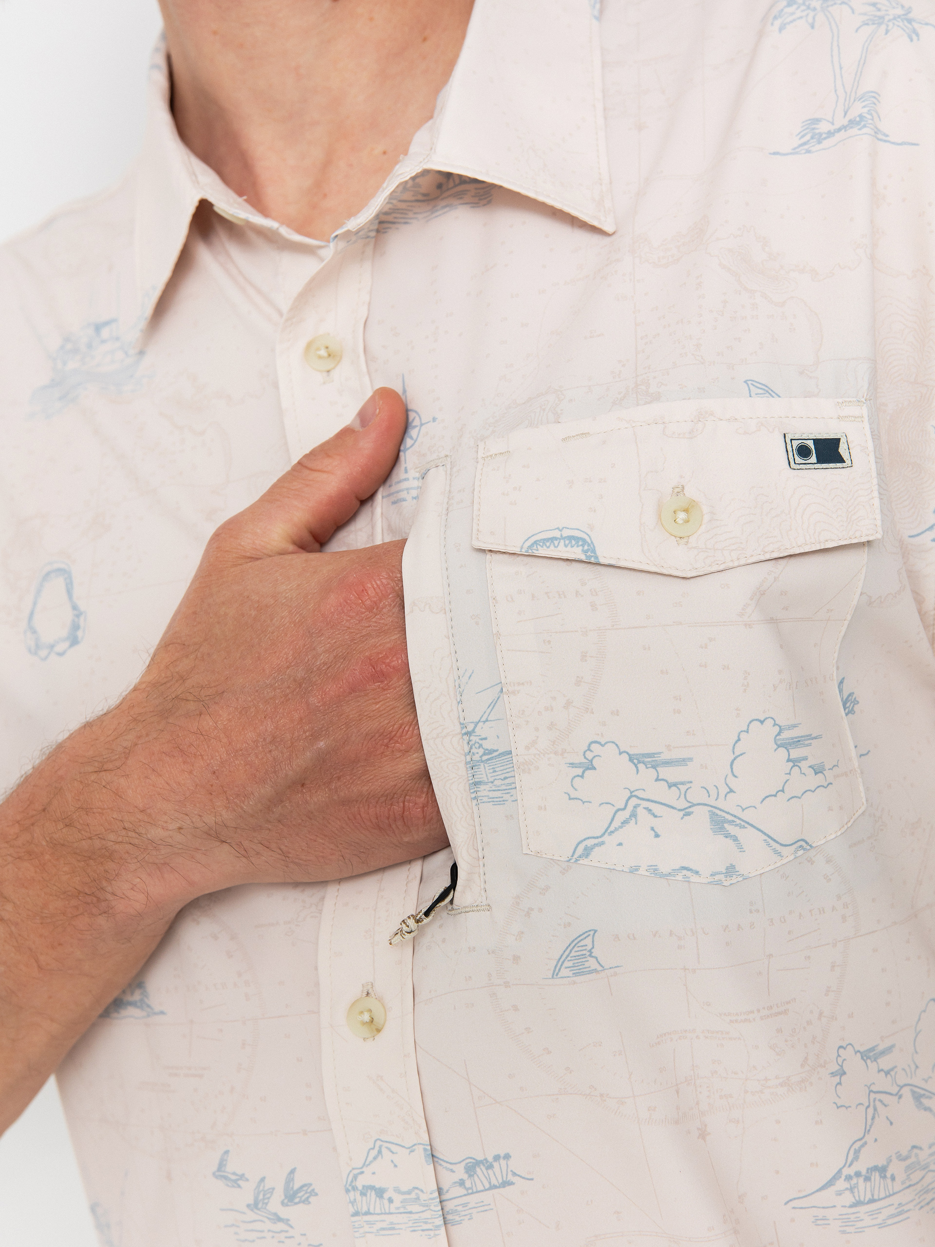 Koszula Salty Crew Helmsman Uv Button Up (oyster)