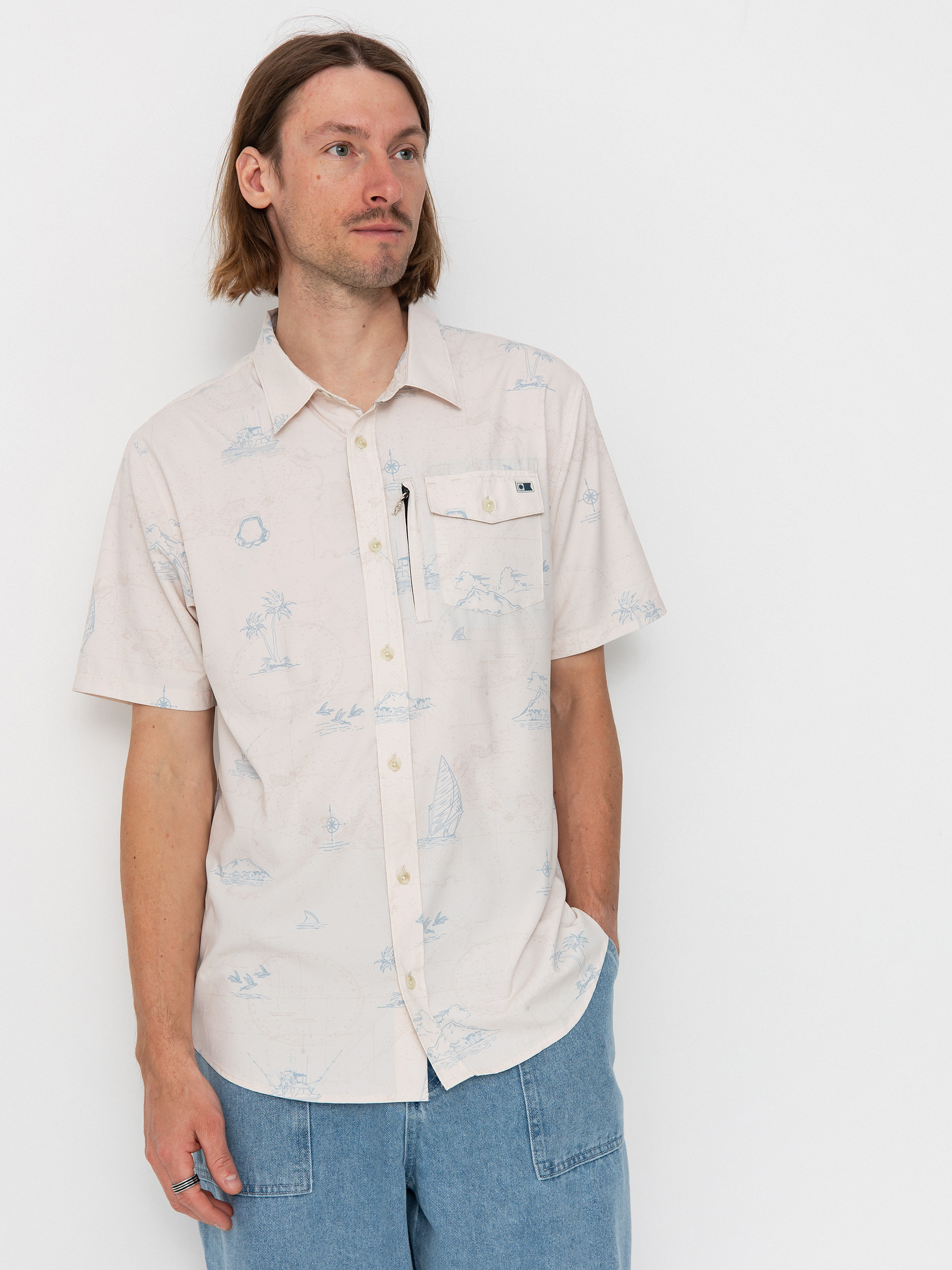 Koszula Salty Crew Helmsman Uv Button Up (oyster)