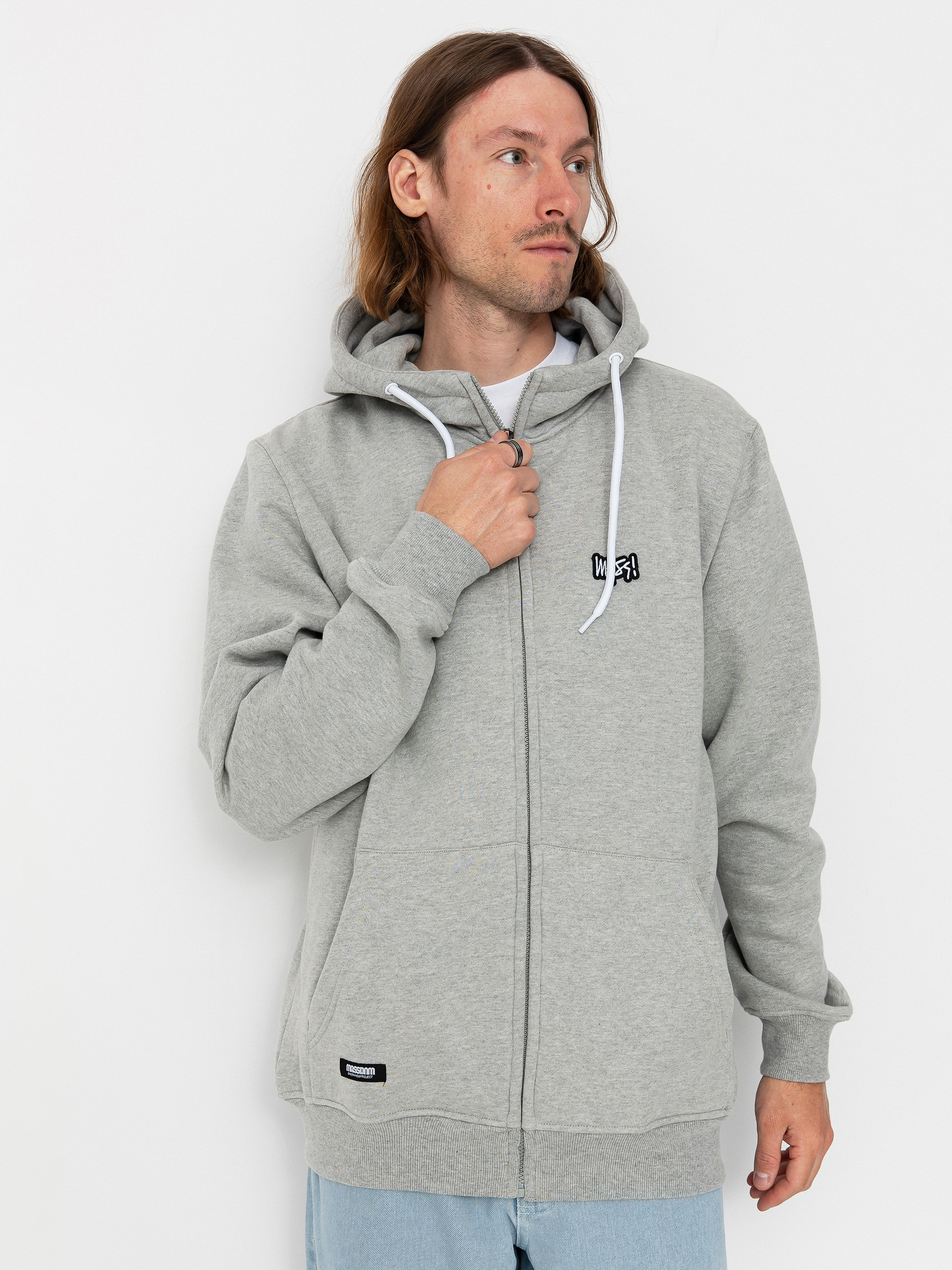 Bluza z kapturem MassDnm Signature Patch ZHD (lt heather grey)
