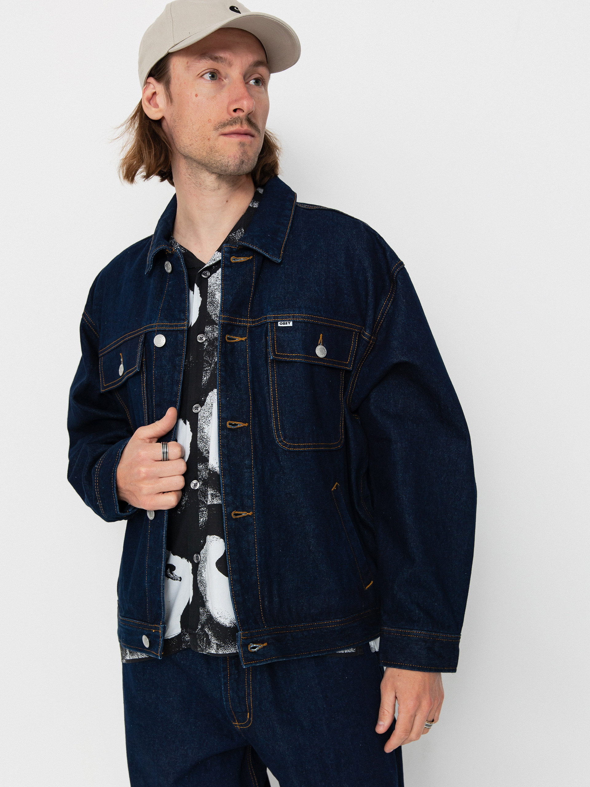 Kurtka OBEY Opena Jacket (rinse indigo)
