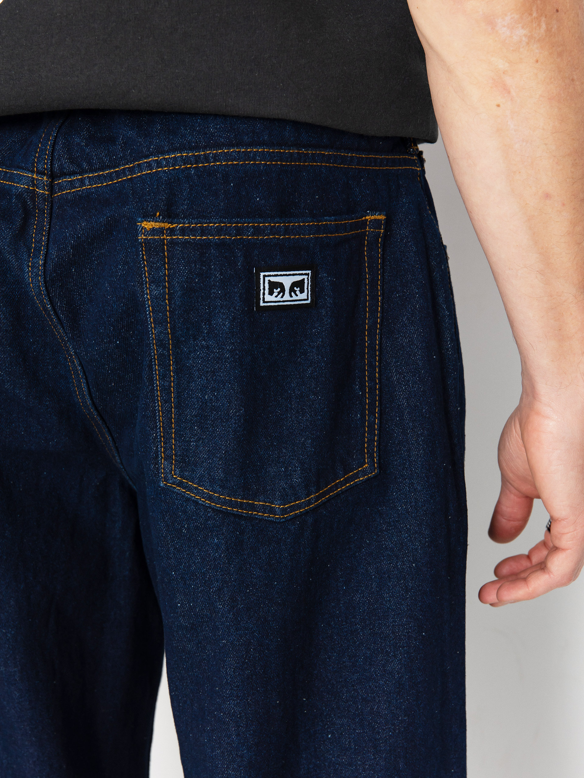 Spodnie OBEY Bigwig Baggy Denim (rinse indigo)