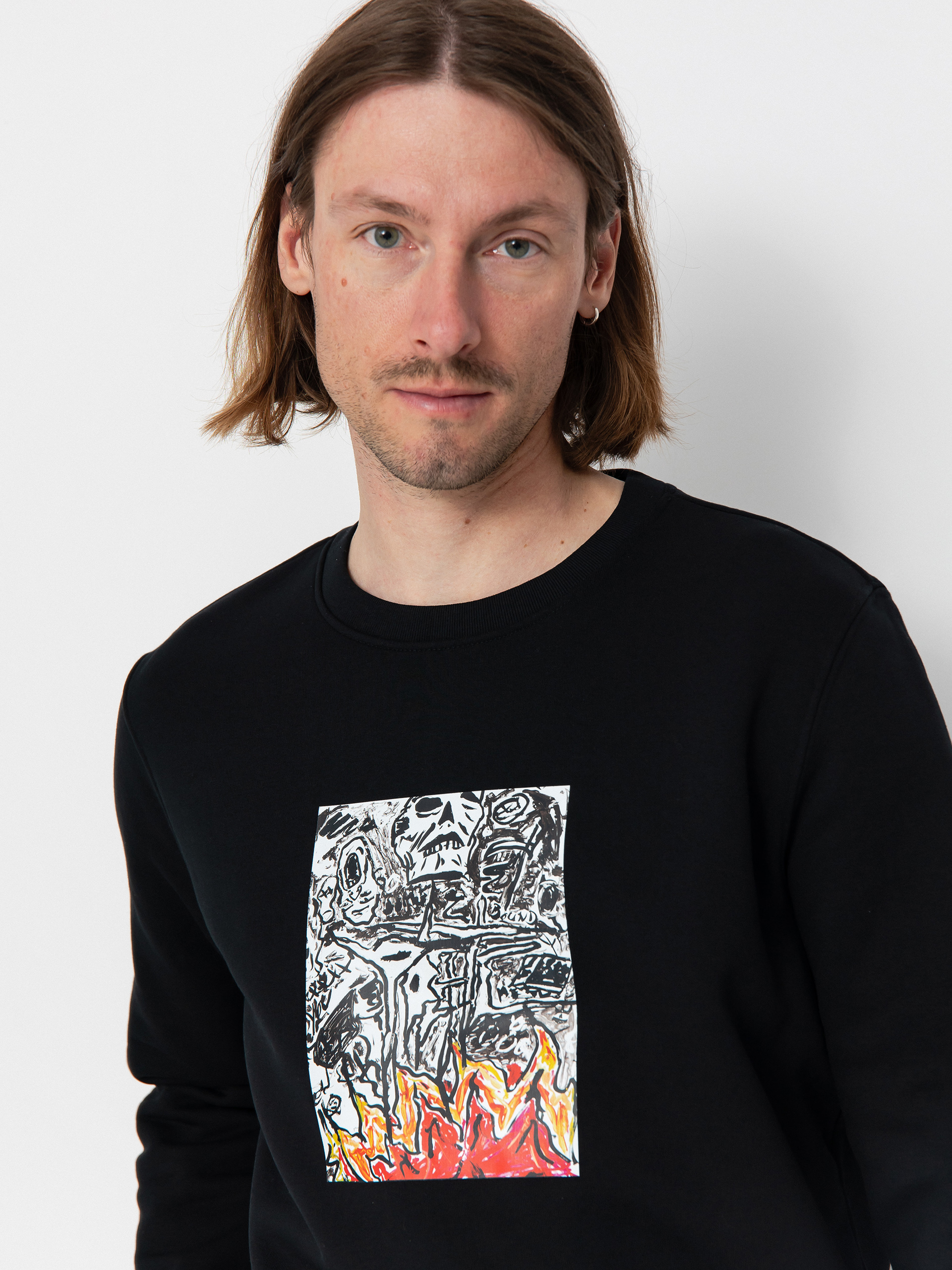 Bluza Poetic Collective Burning Skull (black)