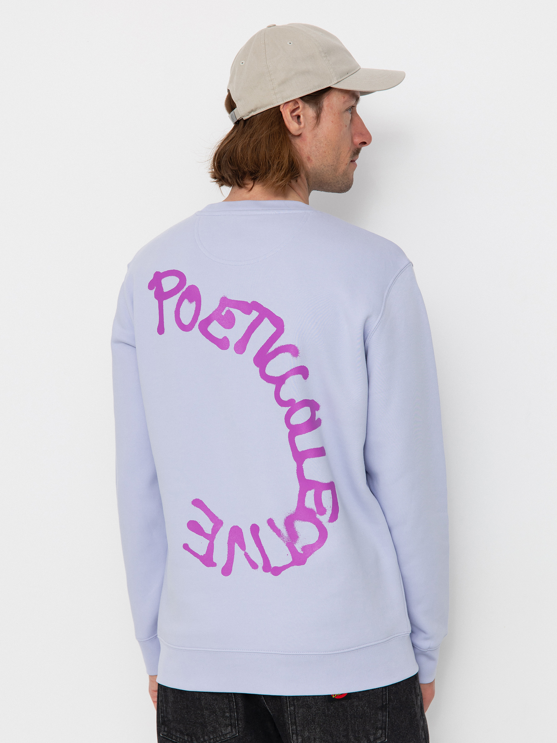 Bluza Poetic Collective Spray Text (purple)