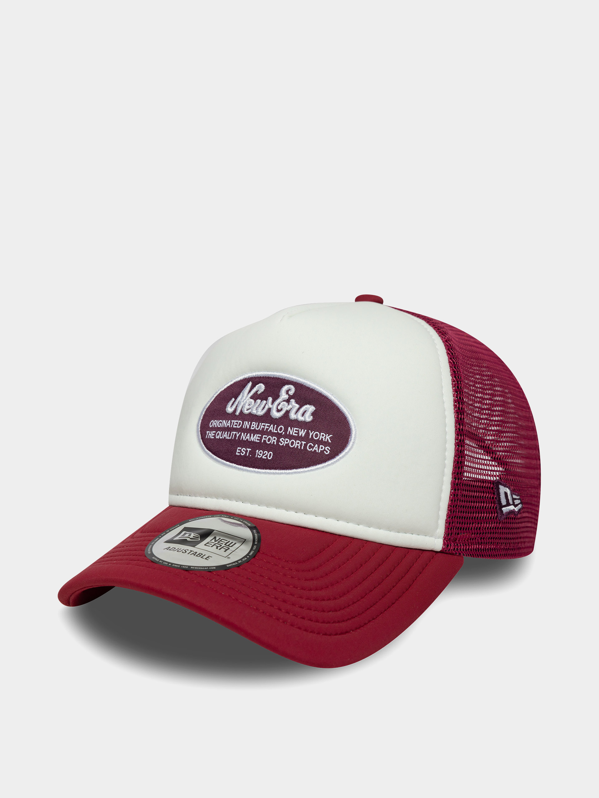 Czapka z daszkiem New Era Oval Foam Patch Trucker (cherry/white)