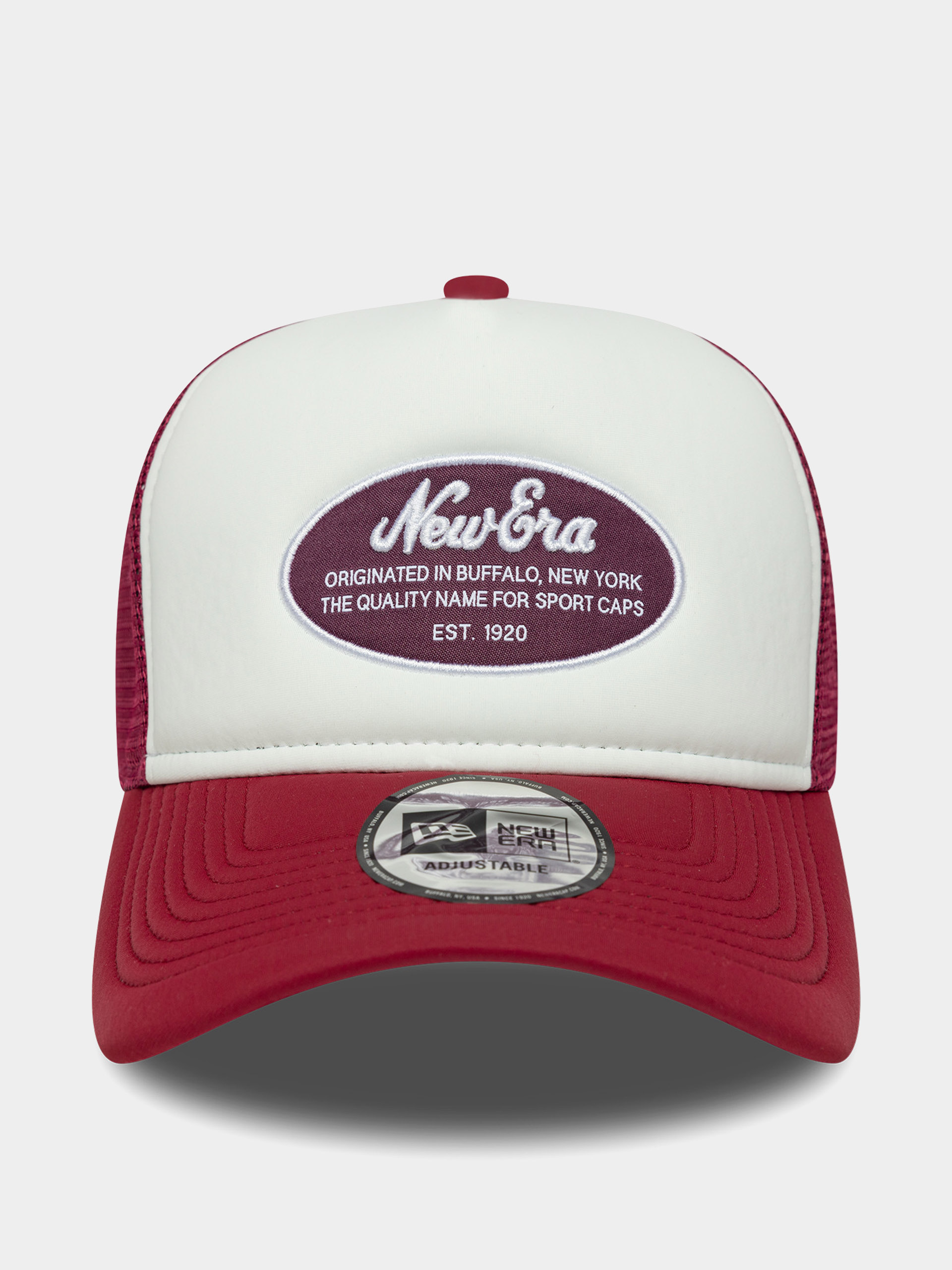 Czapka z daszkiem New Era Oval Foam Patch Trucker (cherry/white)