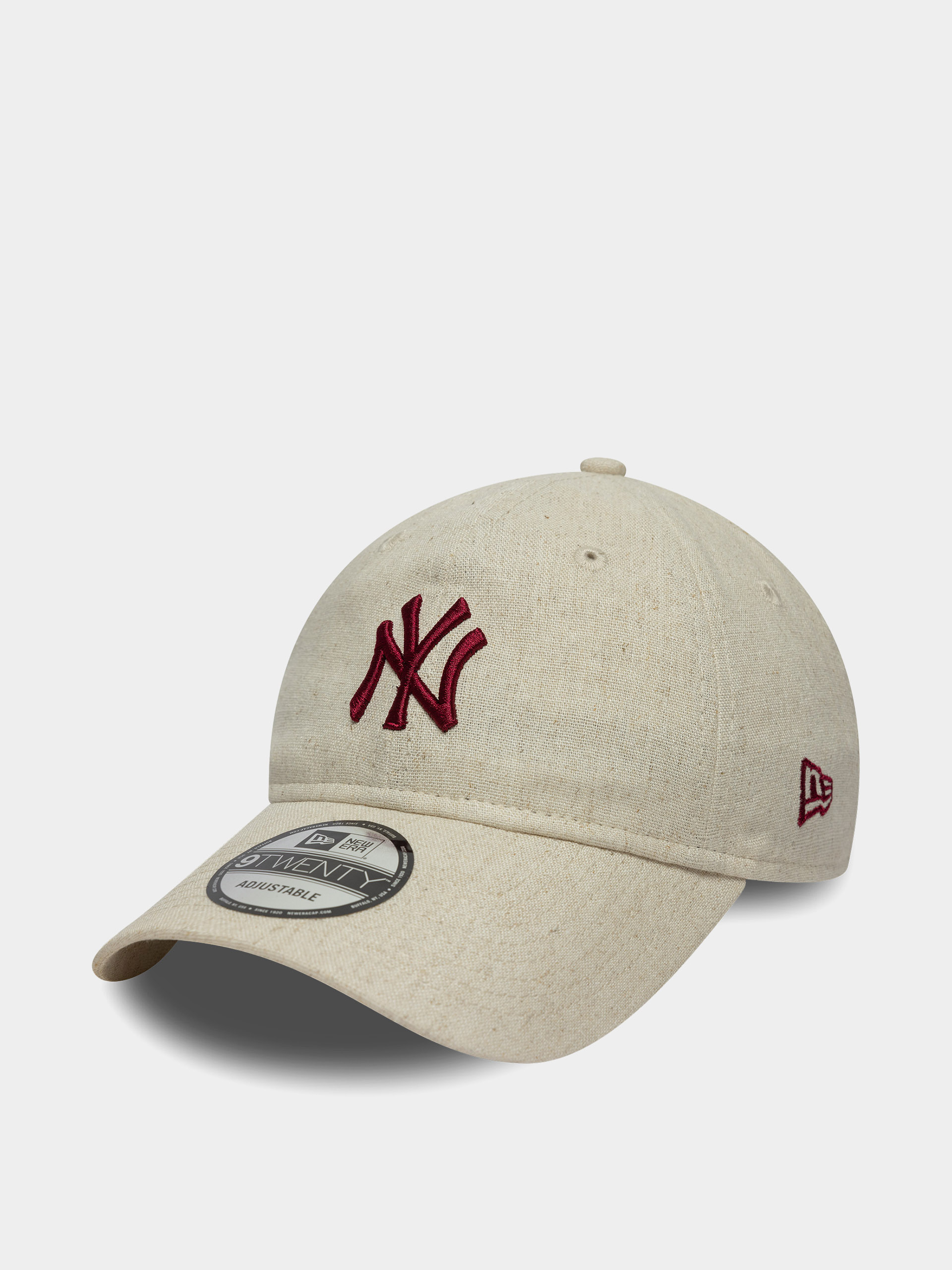 Czapka z daszkiem New Era Linen 9Twenty New York Yankees (stone chalk)