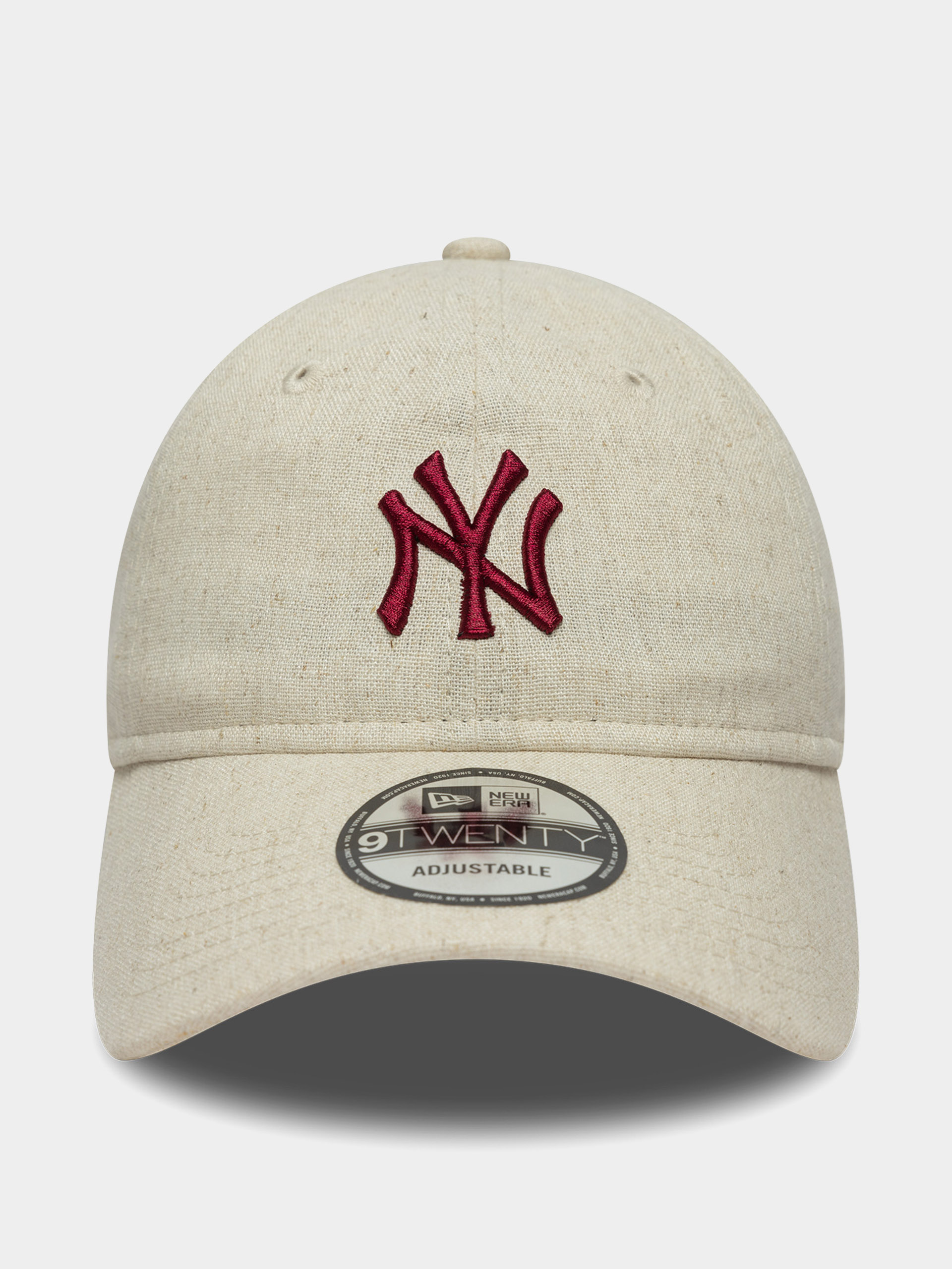 Czapka z daszkiem New Era Linen 9Twenty New York Yankees (stone chalk)
