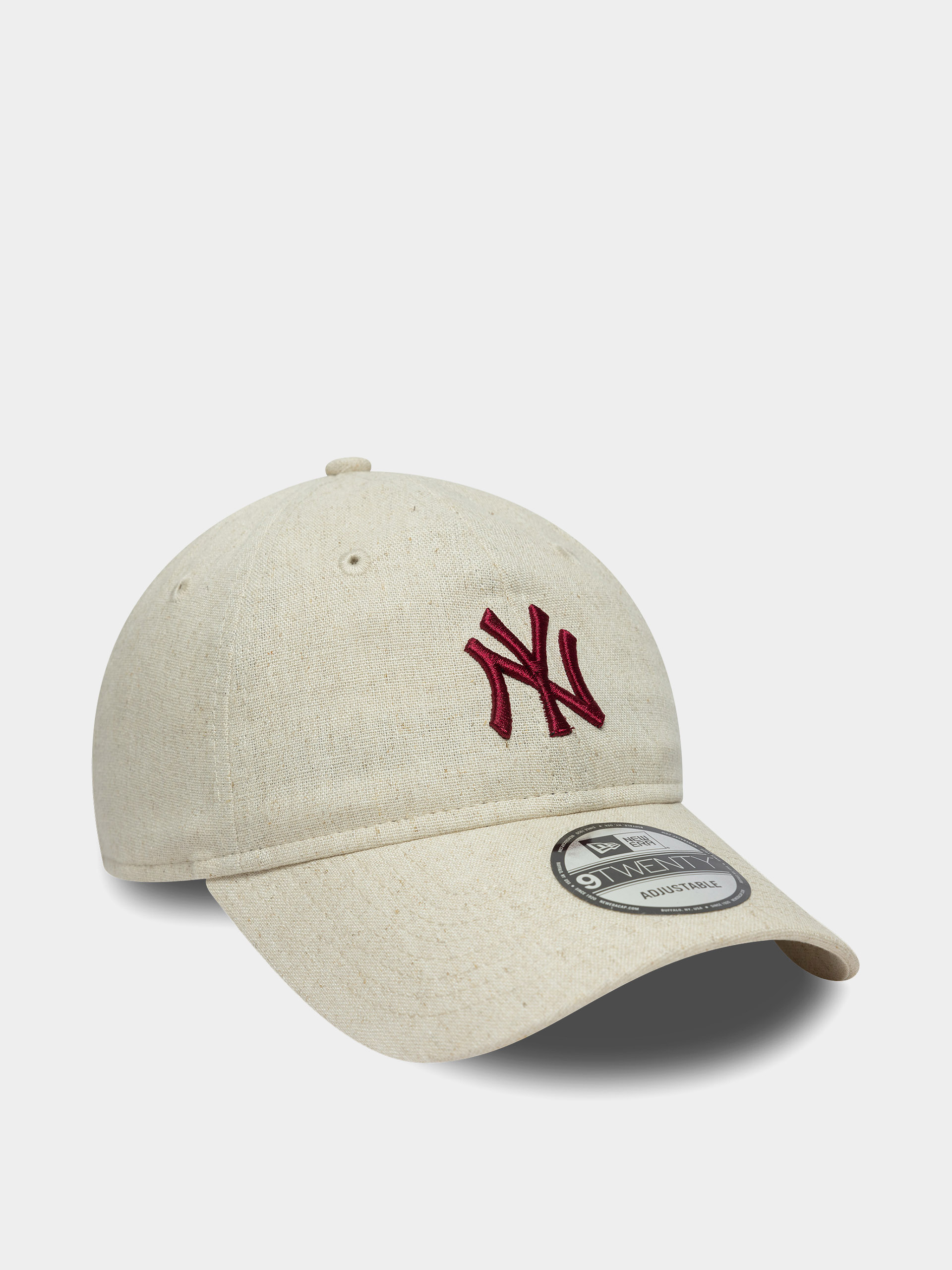 Czapka z daszkiem New Era Linen 9Twenty New York Yankees (stone chalk)