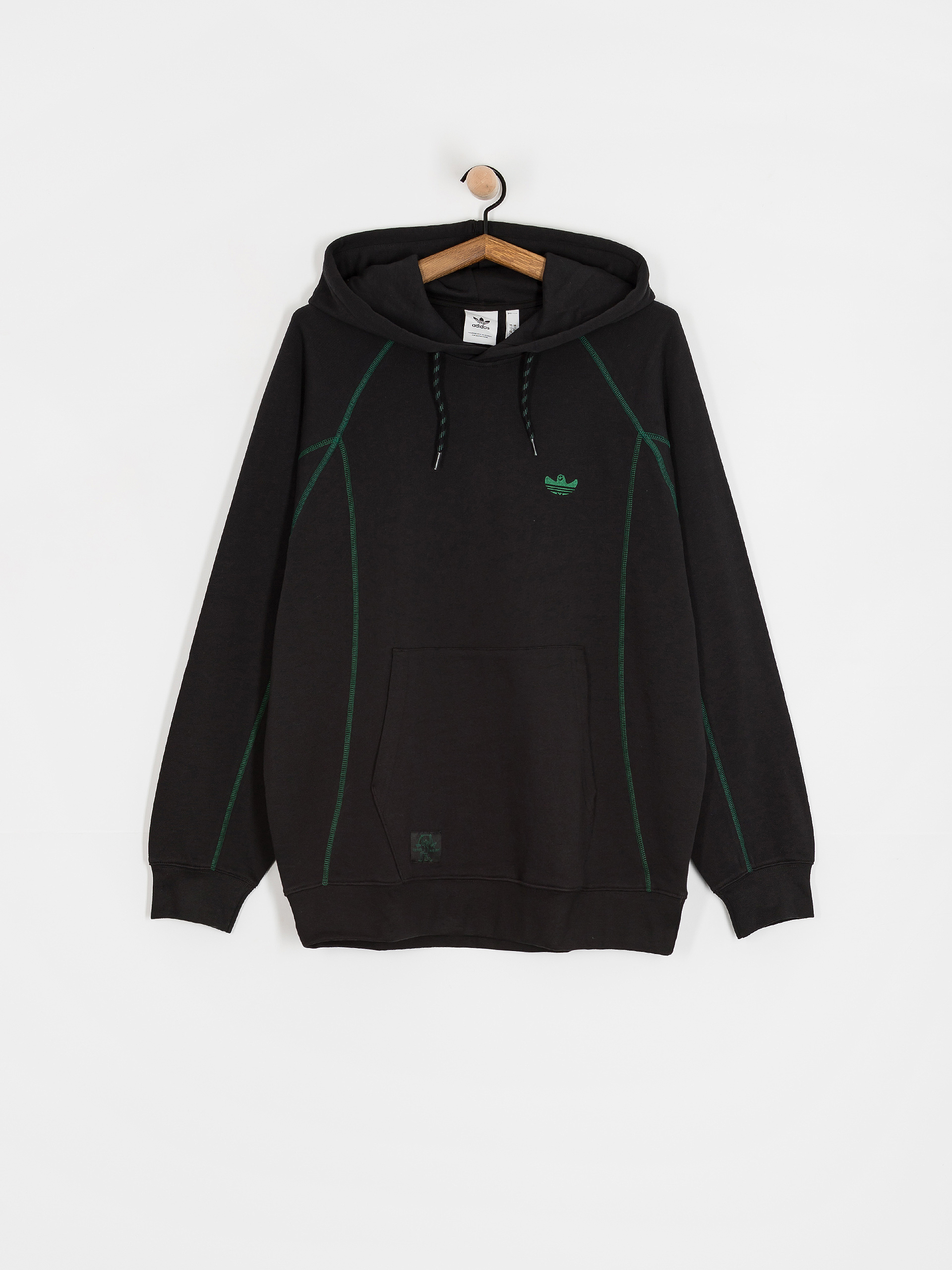 Bluza z kapturem adidas Shmoo Fw HD (black/drkgrn)
