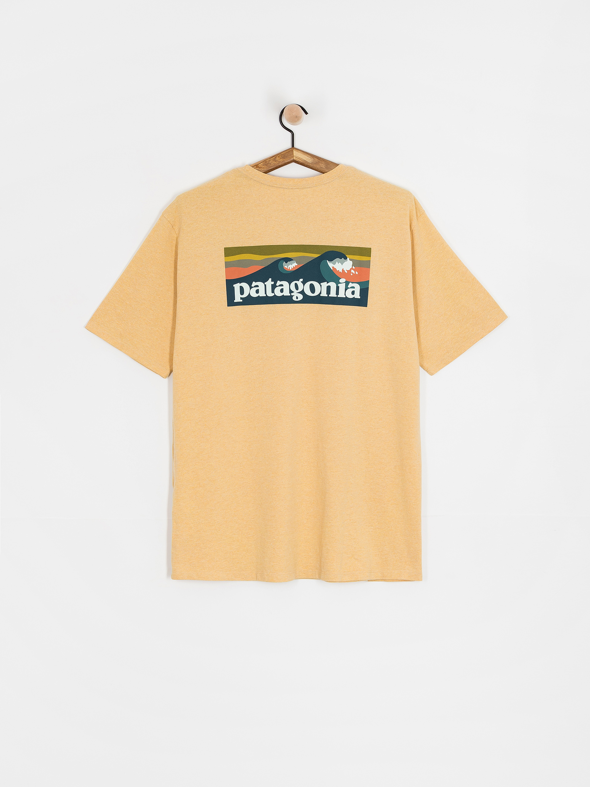 T-shirt Patagonia Boardshort Logo Pocket Responsibili (beeswax tan)