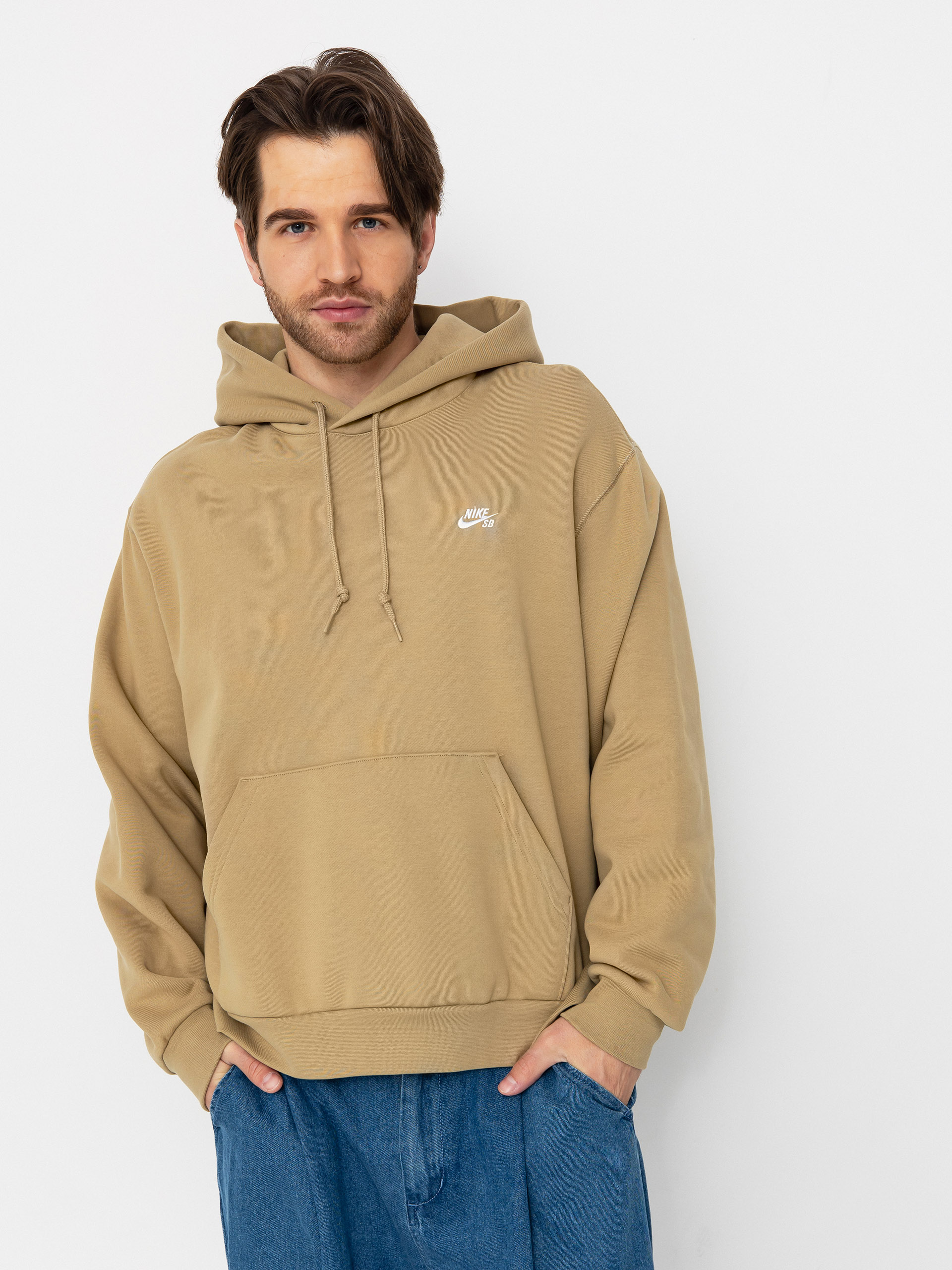 Bluza z kapturem Nike SB Essential Logo HD (parachute beige/white)