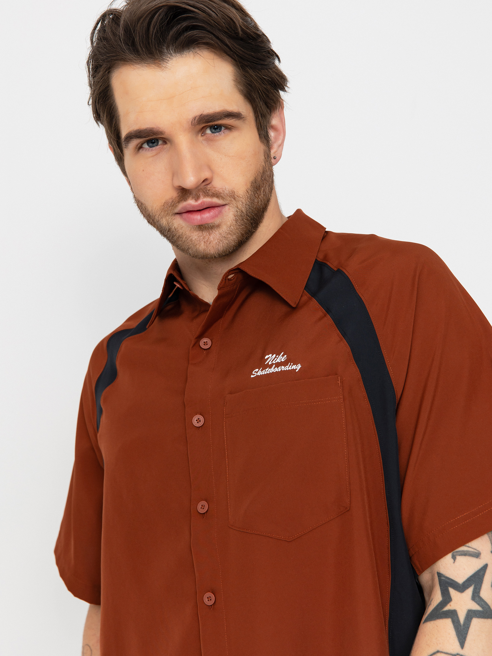 Koszula Nike SB Dri Fit Bowler2 Woven (cinnamon/black/white)