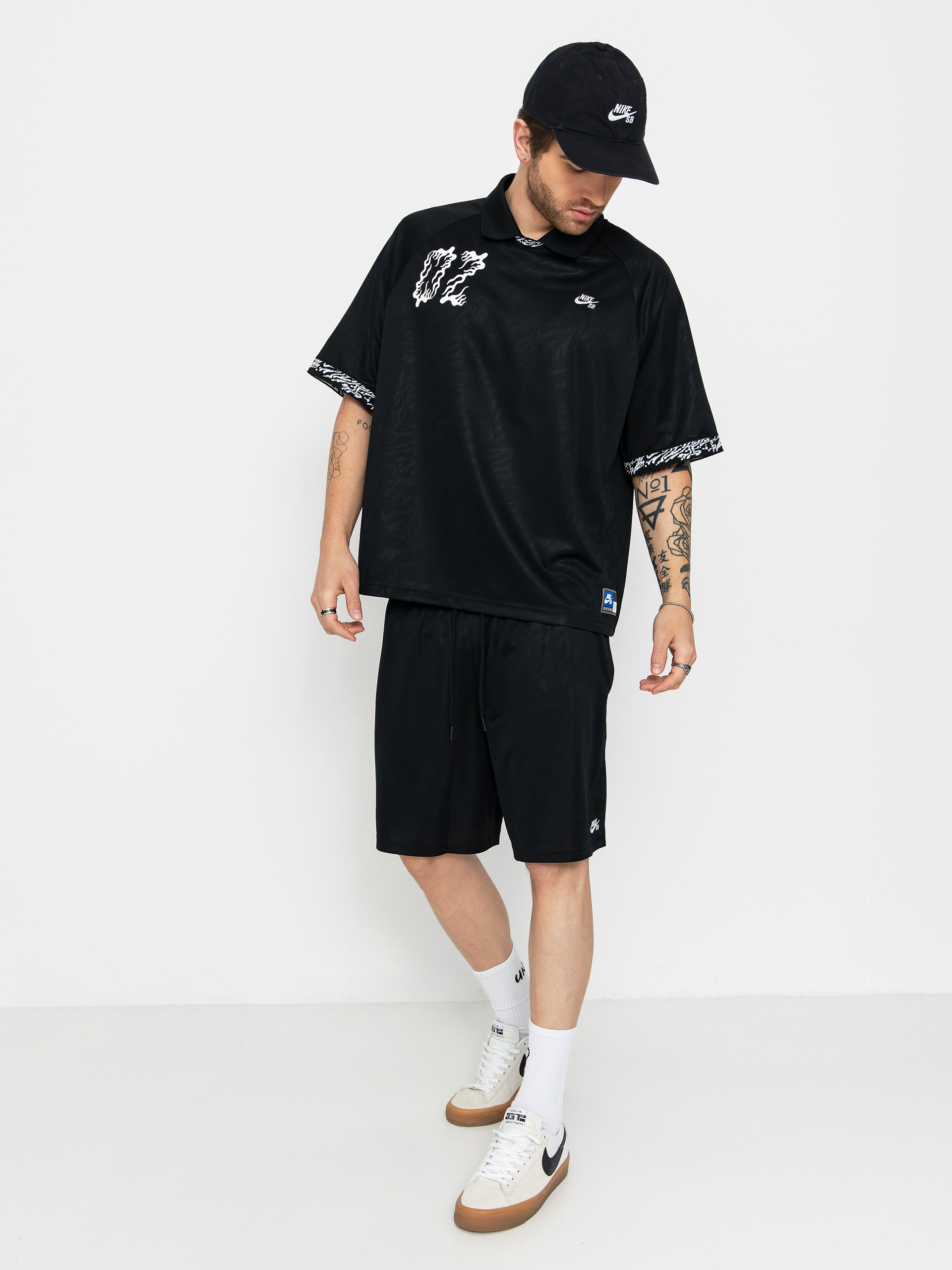 T-shirt Nike SB Dri Fit Jacquard (black/black/white)