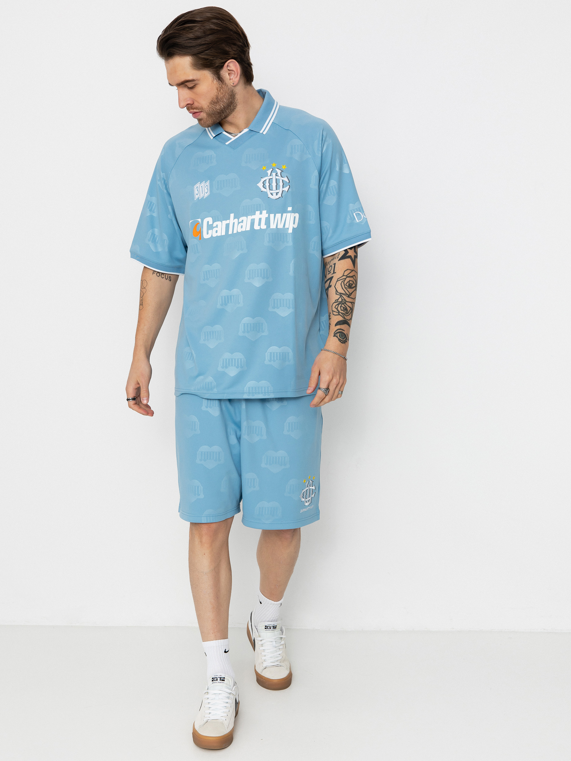 T-shirt Carhartt WIP Hartts Football (heart train jacquard/bluebird)