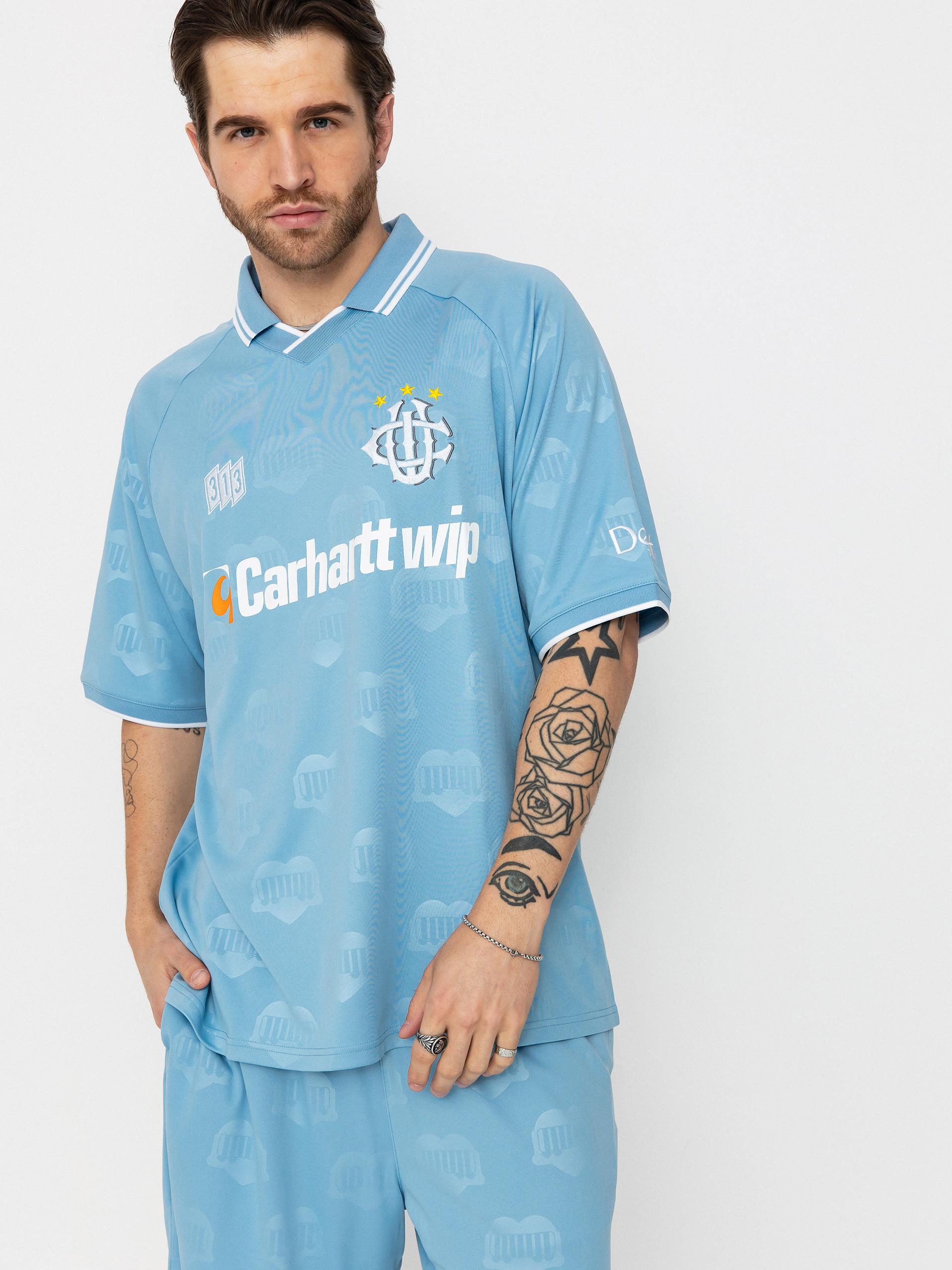T-shirt Carhartt WIP Hartts Football - niebieski (heart