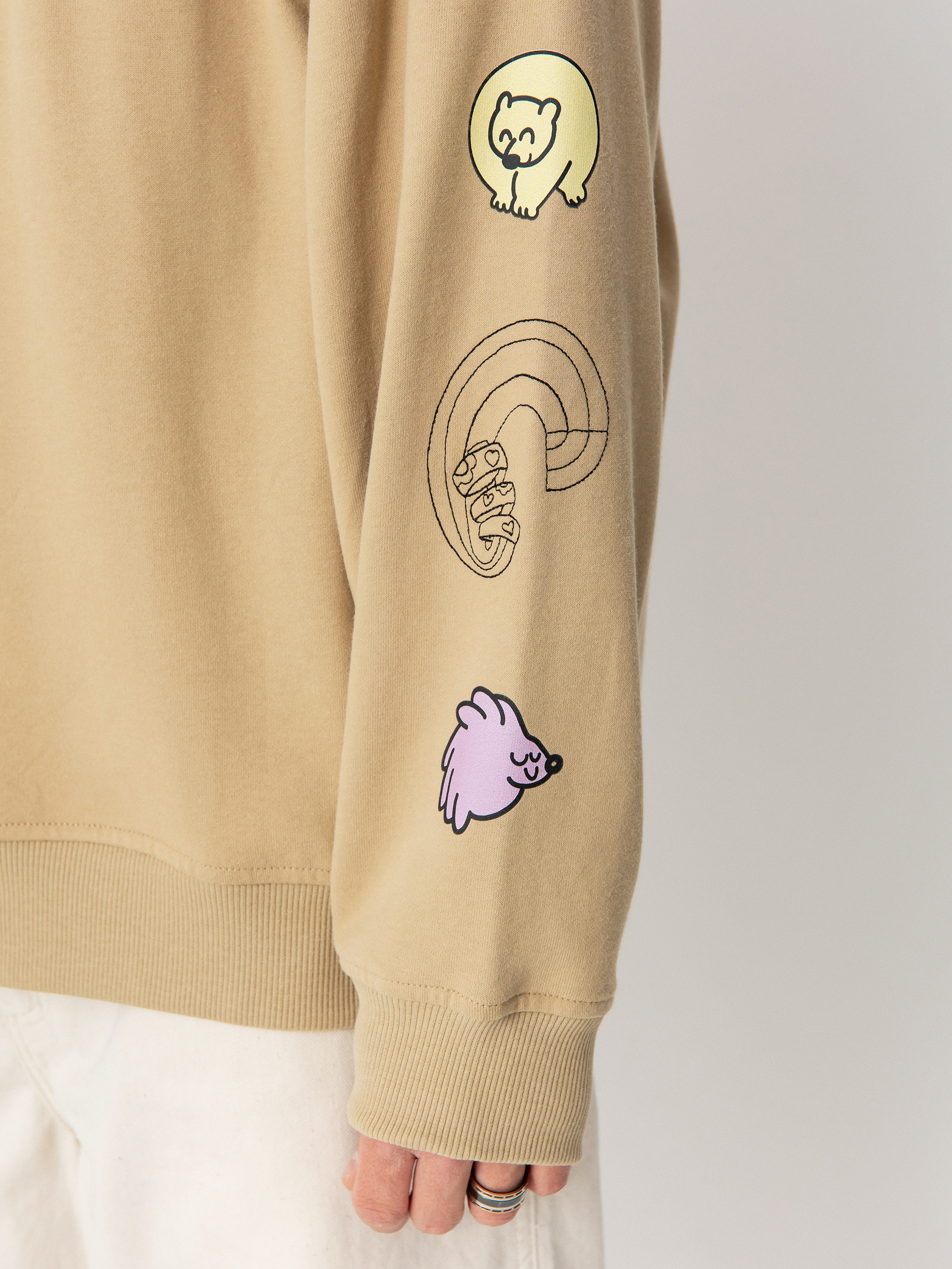 Bluza The North Face Mountain Cleanup Oversized (khaki stone)