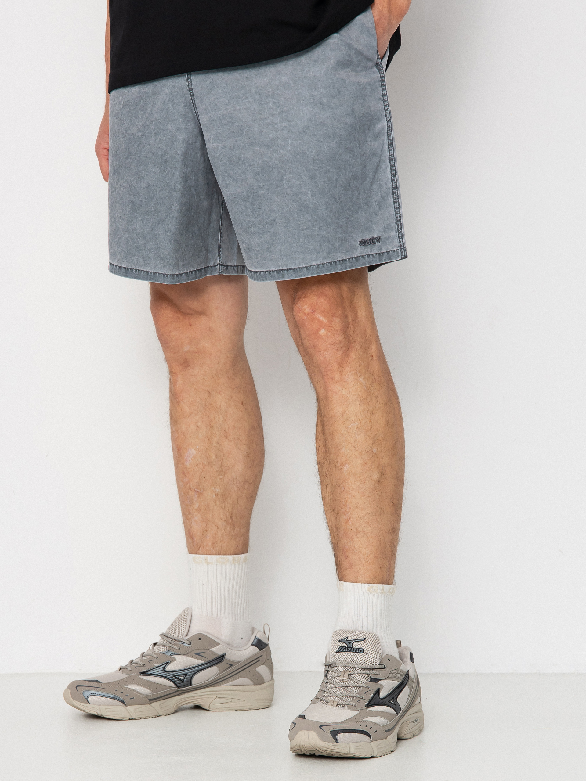 Szorty OBEY Easy Pigment Cotton Nylon (pigment black)