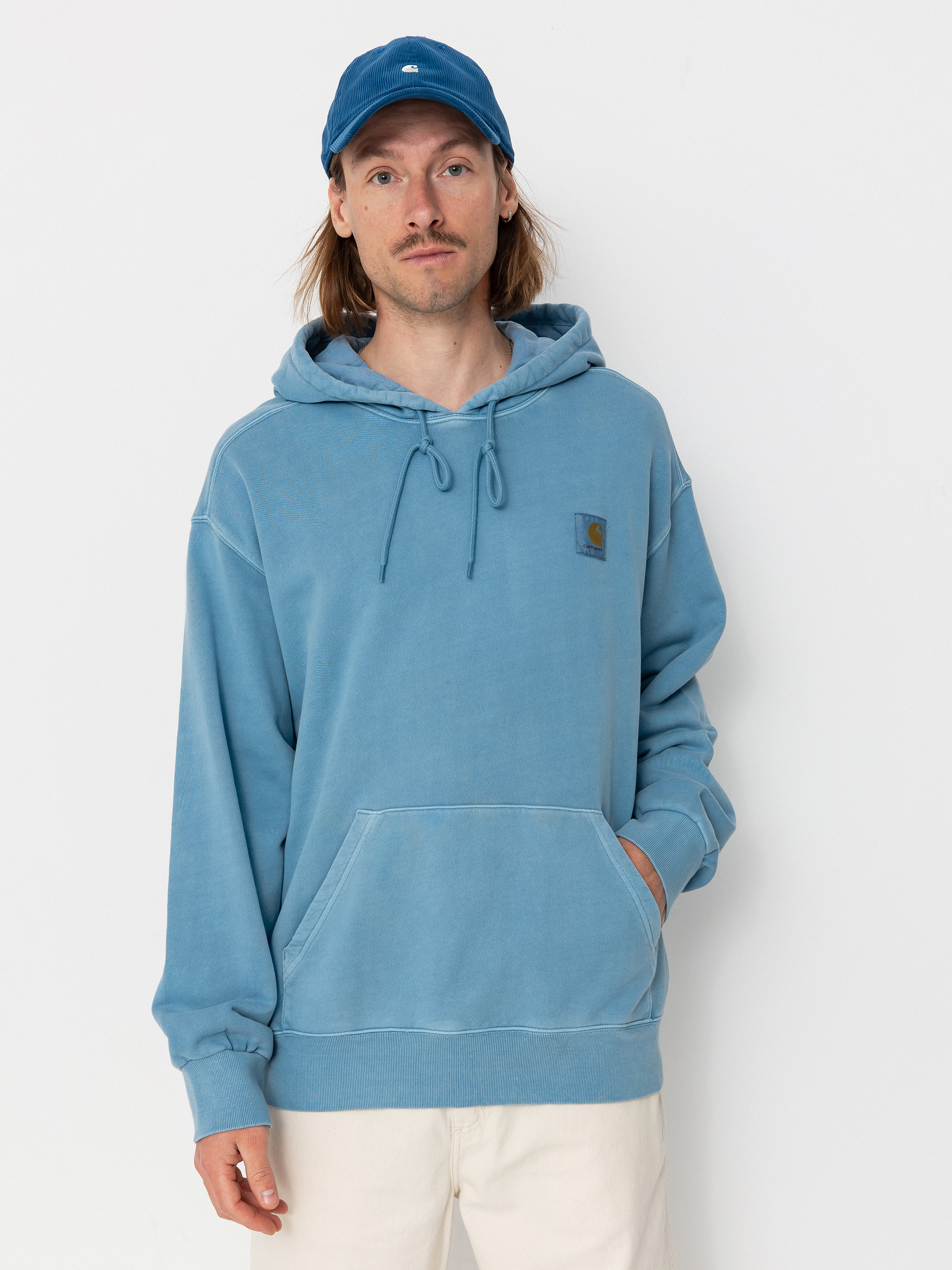 Bluza z kapturem Carhartt WIP Nelson HD (clay blue)
