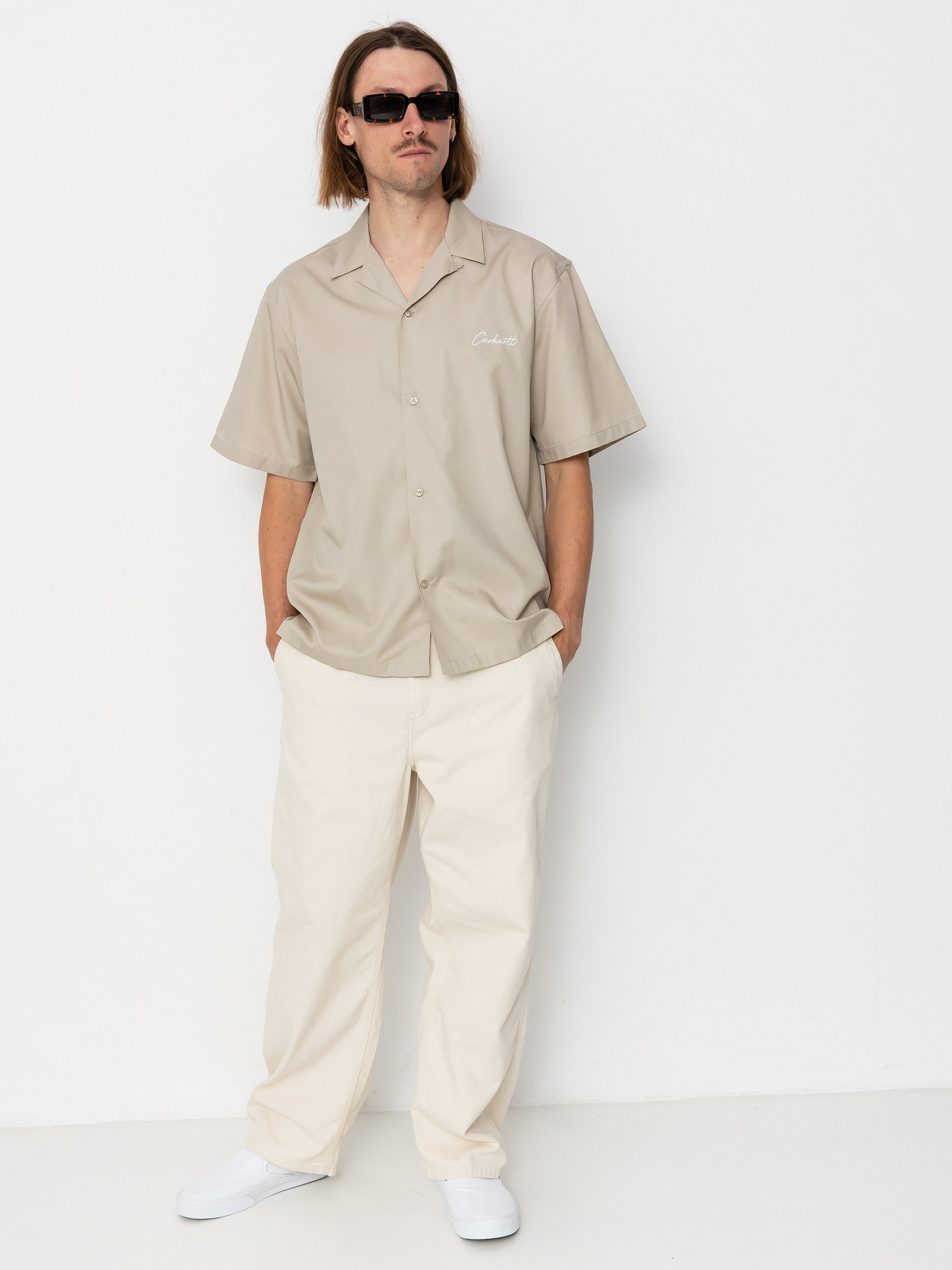 Koszula Carhartt WIP Delray (fleur de sel/white)