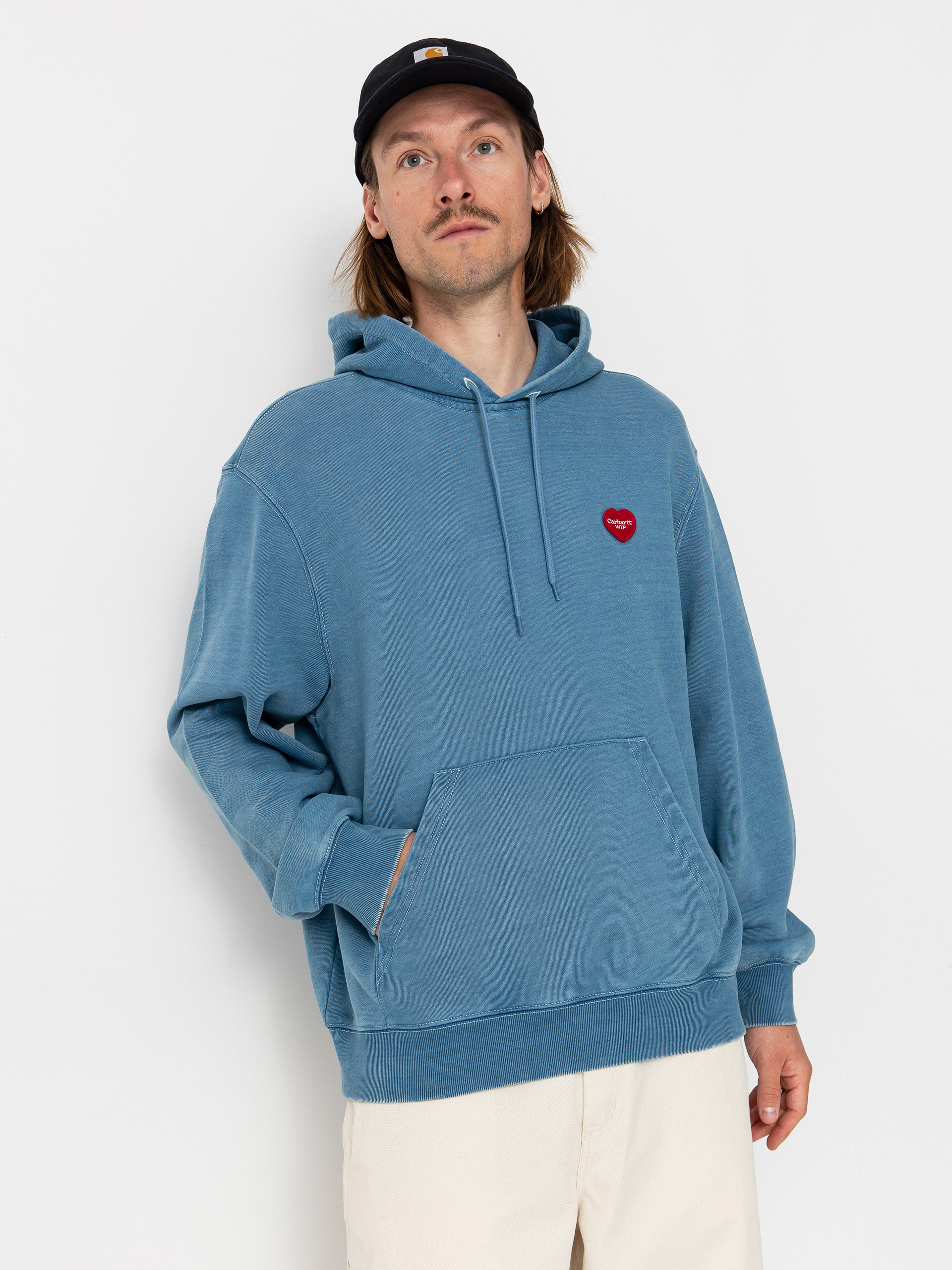 Bluza z kapturem Carhartt WIP Ingo HD (light blue)
