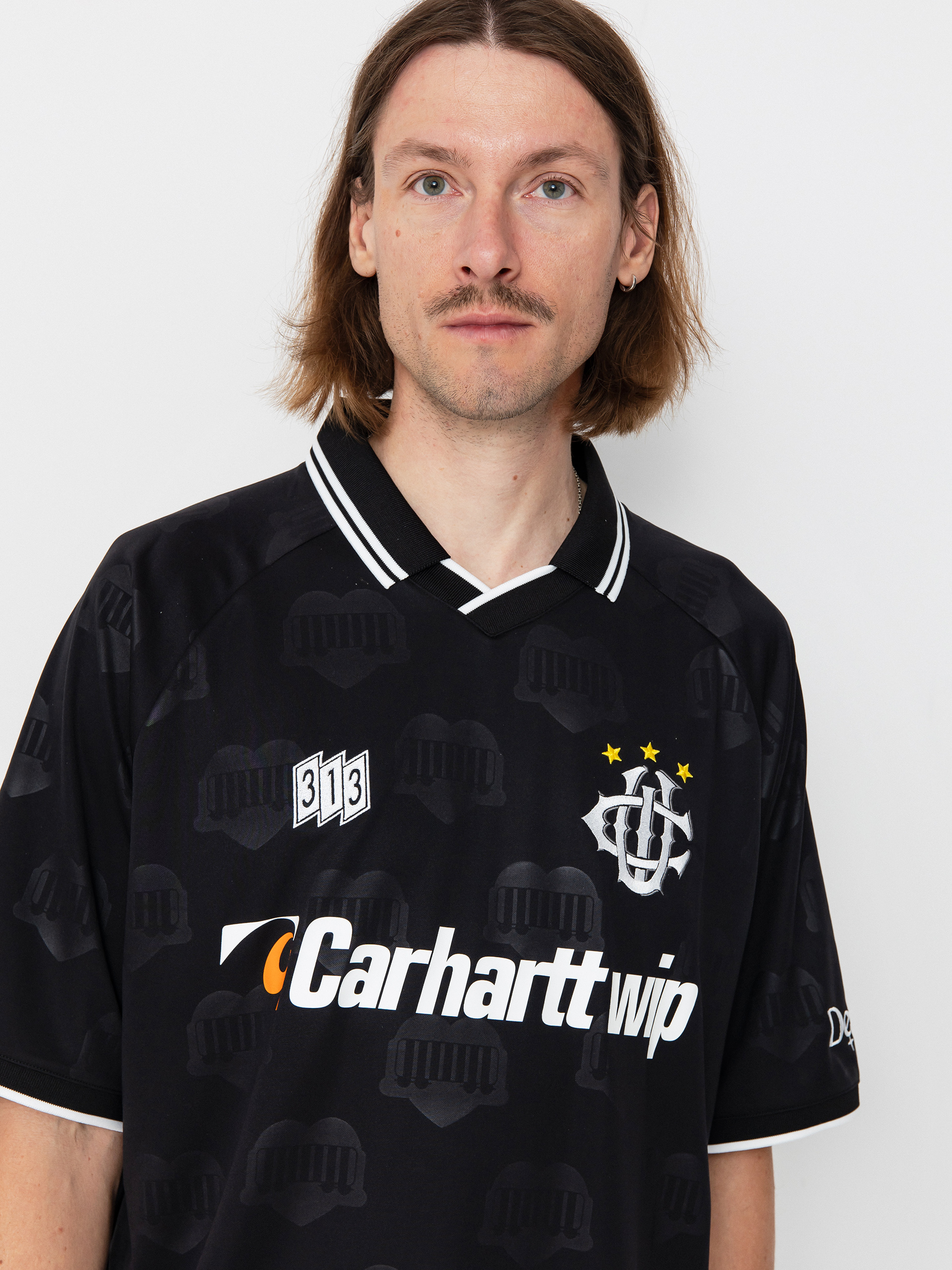CarharttWIP S/S HARTT’S FOOTBALL T-SHIRT T-shirt Carhartt WIP Hartts Football - czarny (heart train