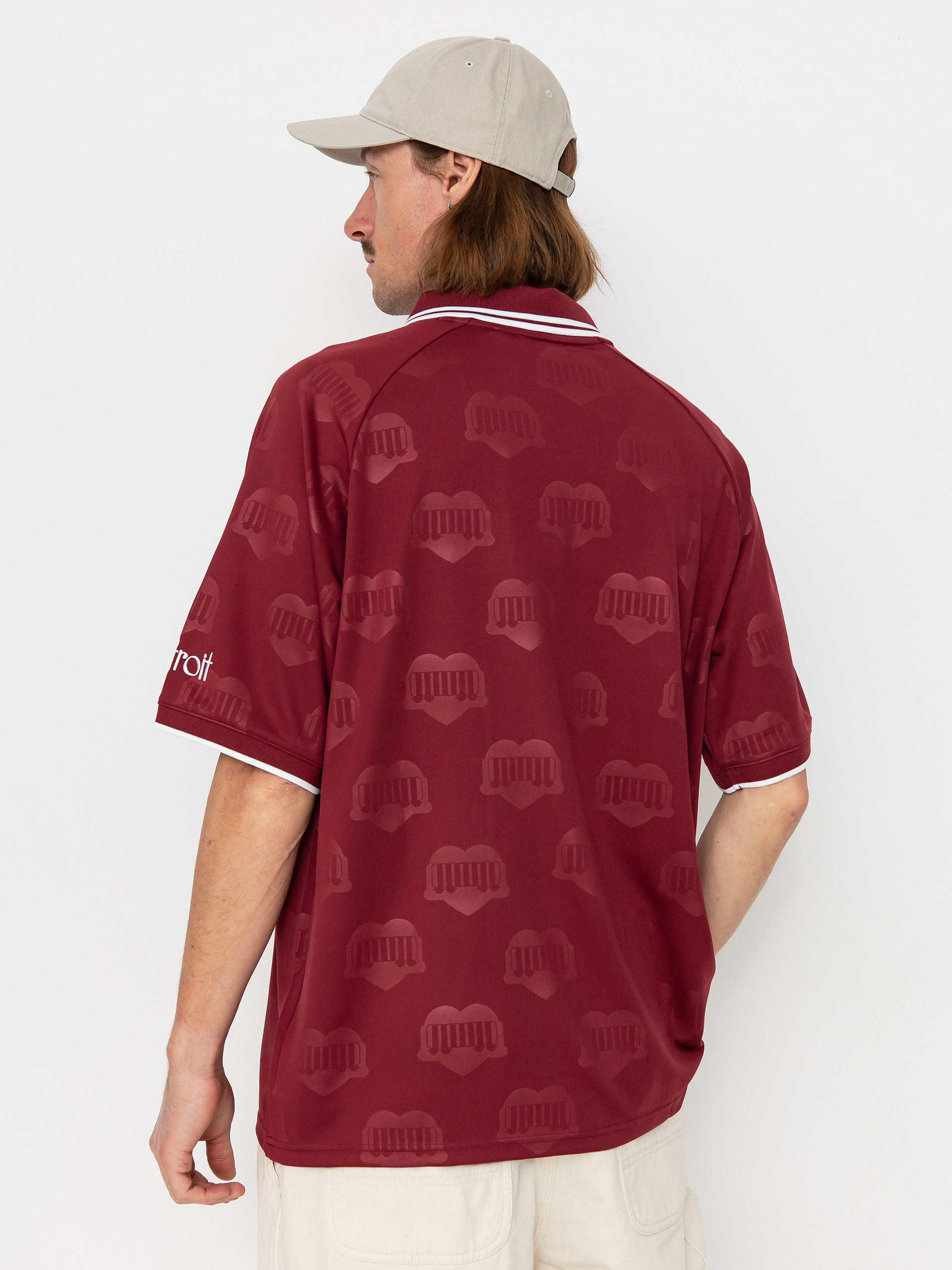 T-shirt Carhartt WIP Hartts Football - bordowy (heart train