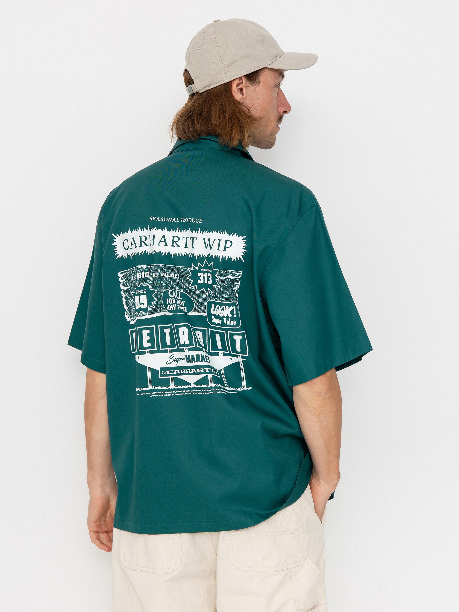 Koszula Carhartt WIP Deli (rainforest/white)