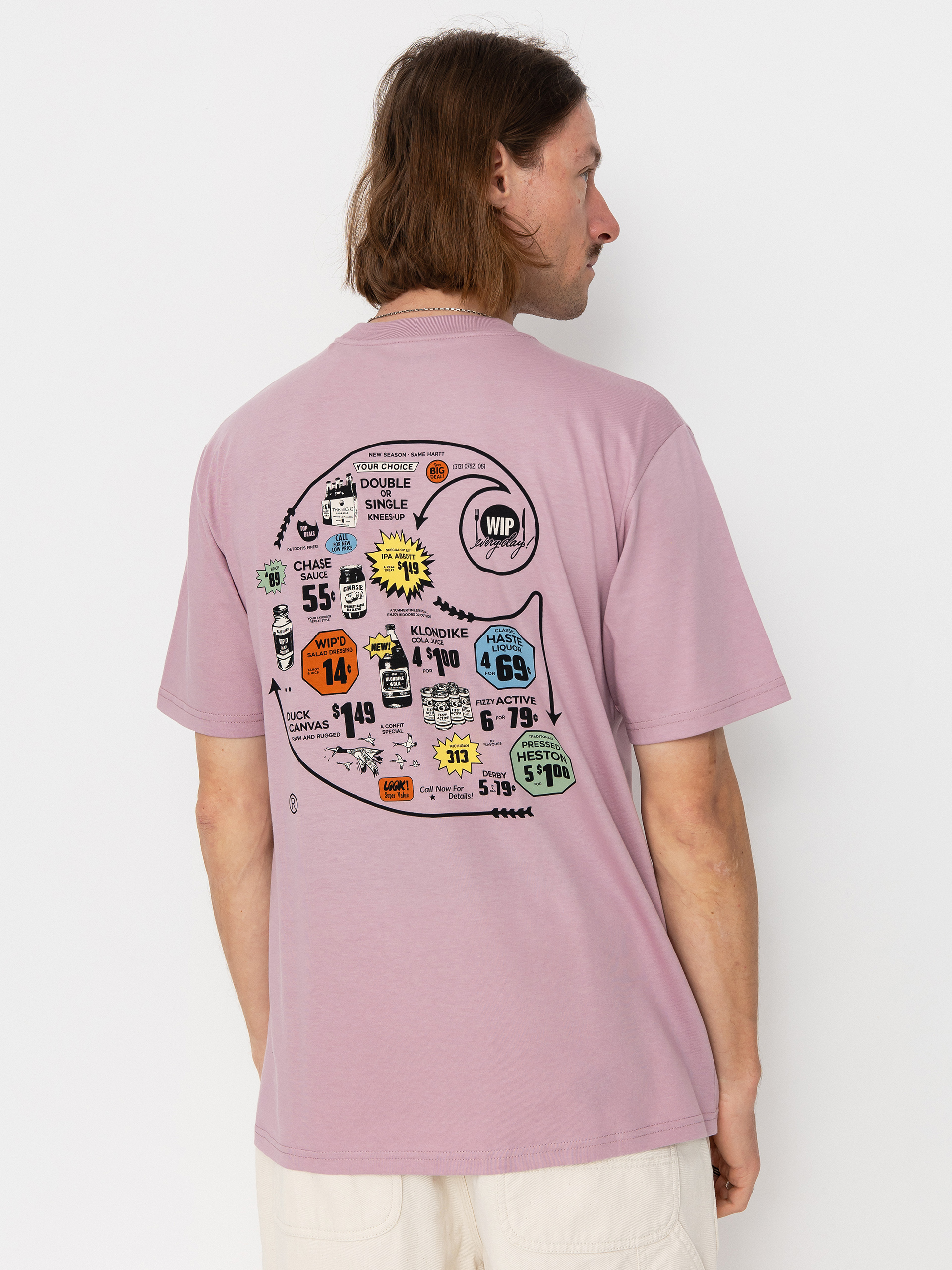 T-shirt Carhartt WIP Catalogue C Logo (hortensia)