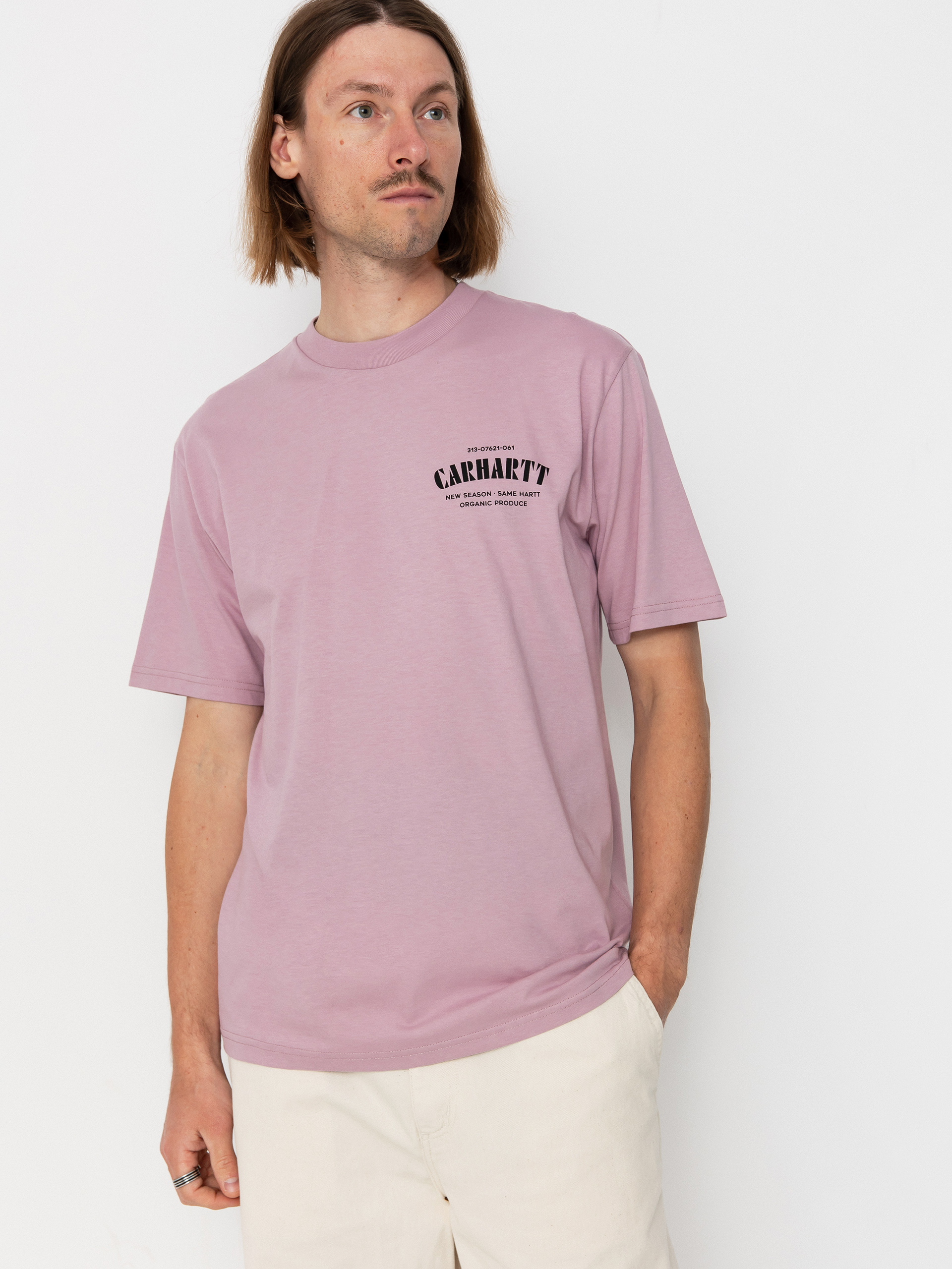 T-shirt Carhartt WIP Catalogue C Logo (hortensia)